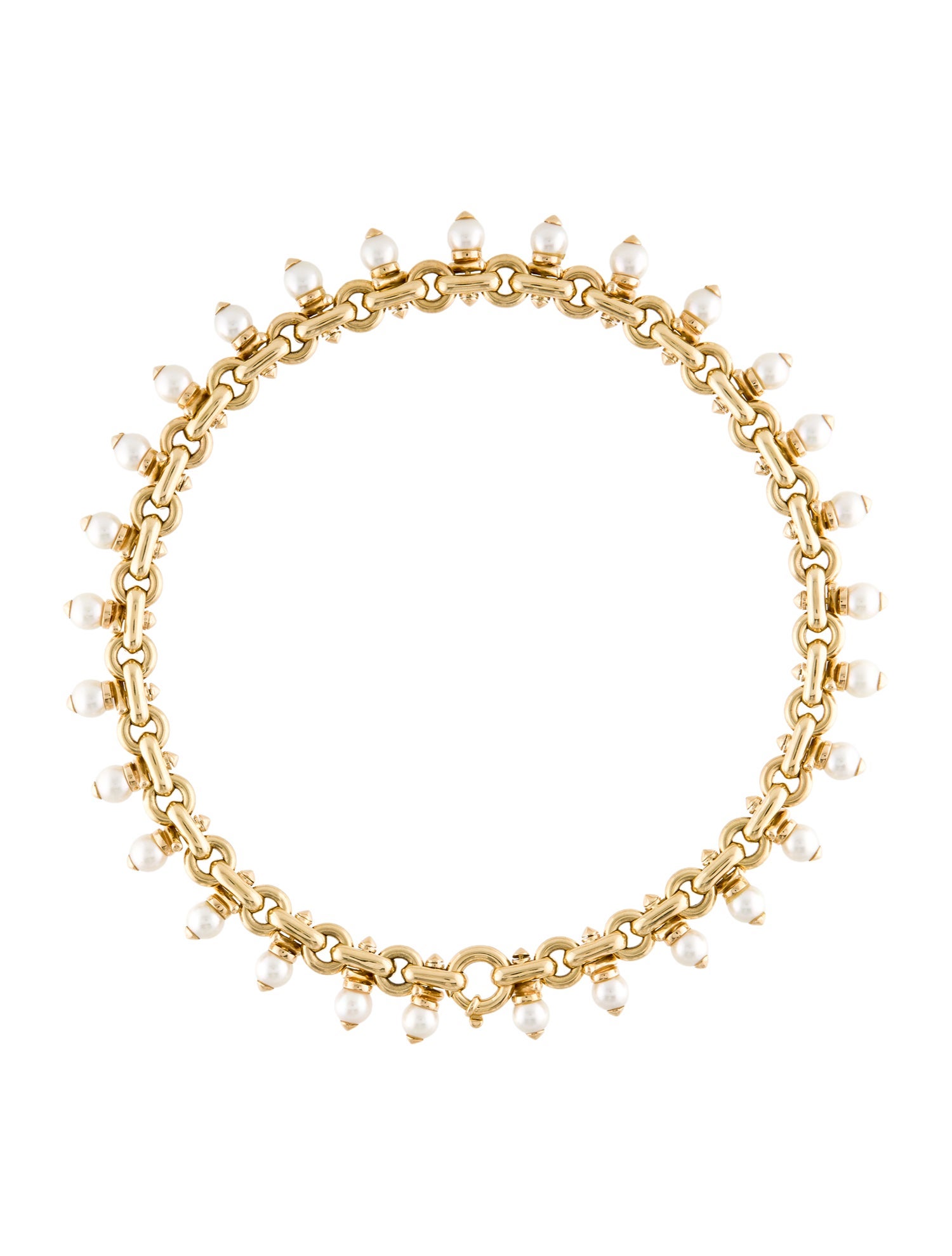 Necklace 18K Pearl Fringe Collar