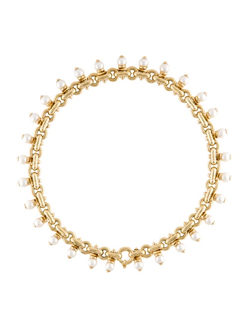 Necklace 18K Pearl Fringe Collar Necklace