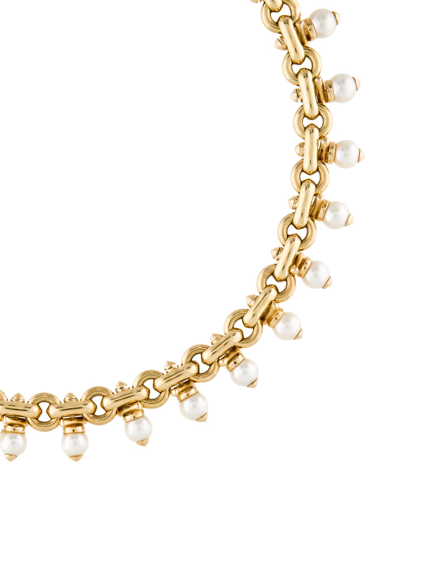 Necklace 18K Pearl Fringe Collar