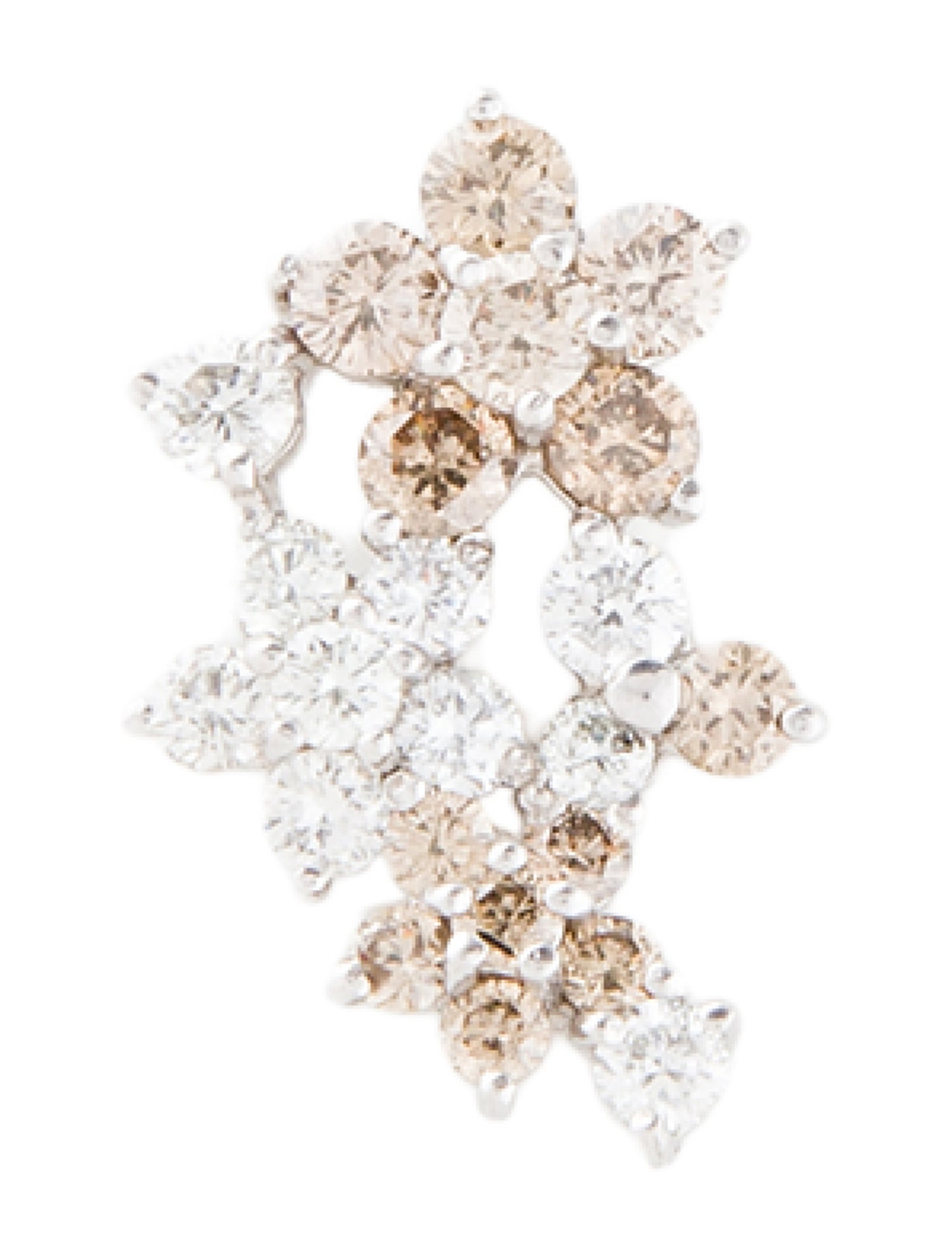 Necklace Platinum 1.01ctw Brown and White Diamond Pendant