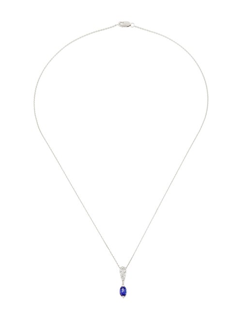 Necklace 14K Tanzanite & Diamond Pendant Necklace