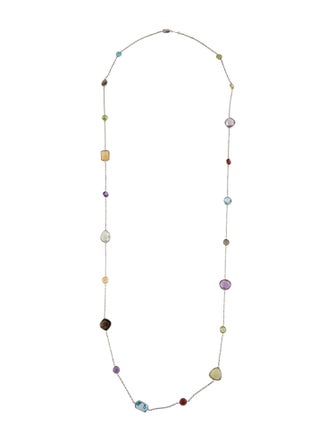 Necklace 14K Multi Stone Station Necklace