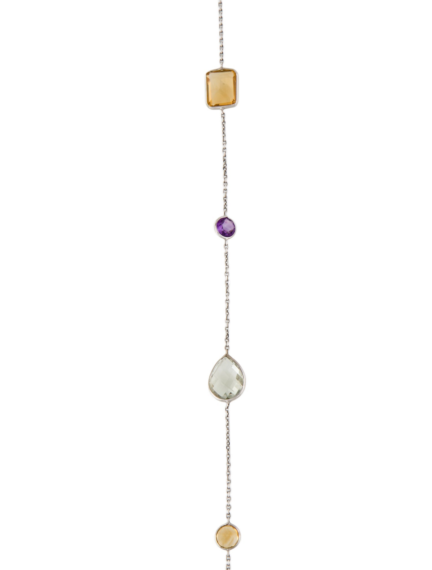 Necklace 14K Multi Stone Station