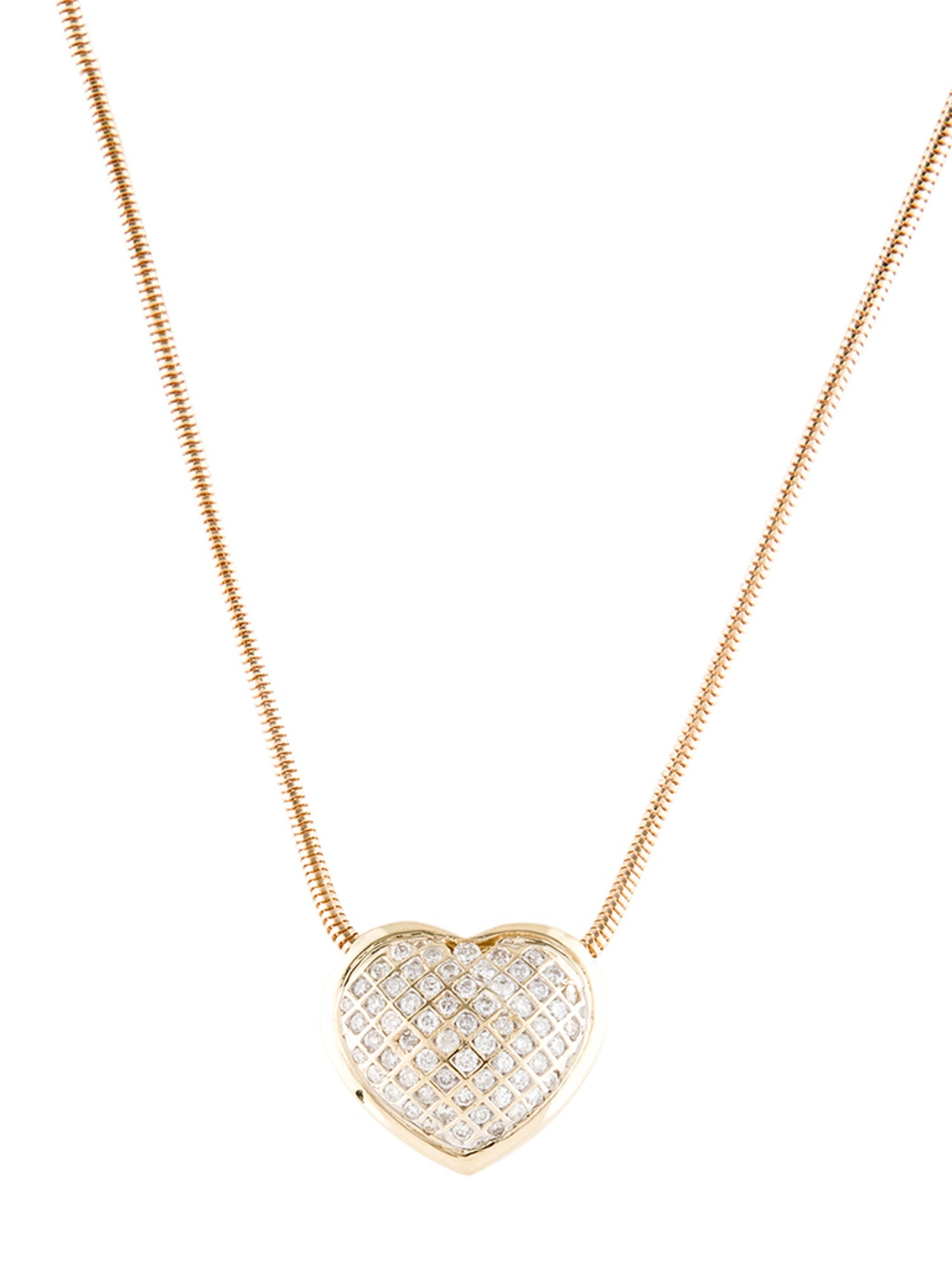 Necklace 14K Diamond Herat Pendant