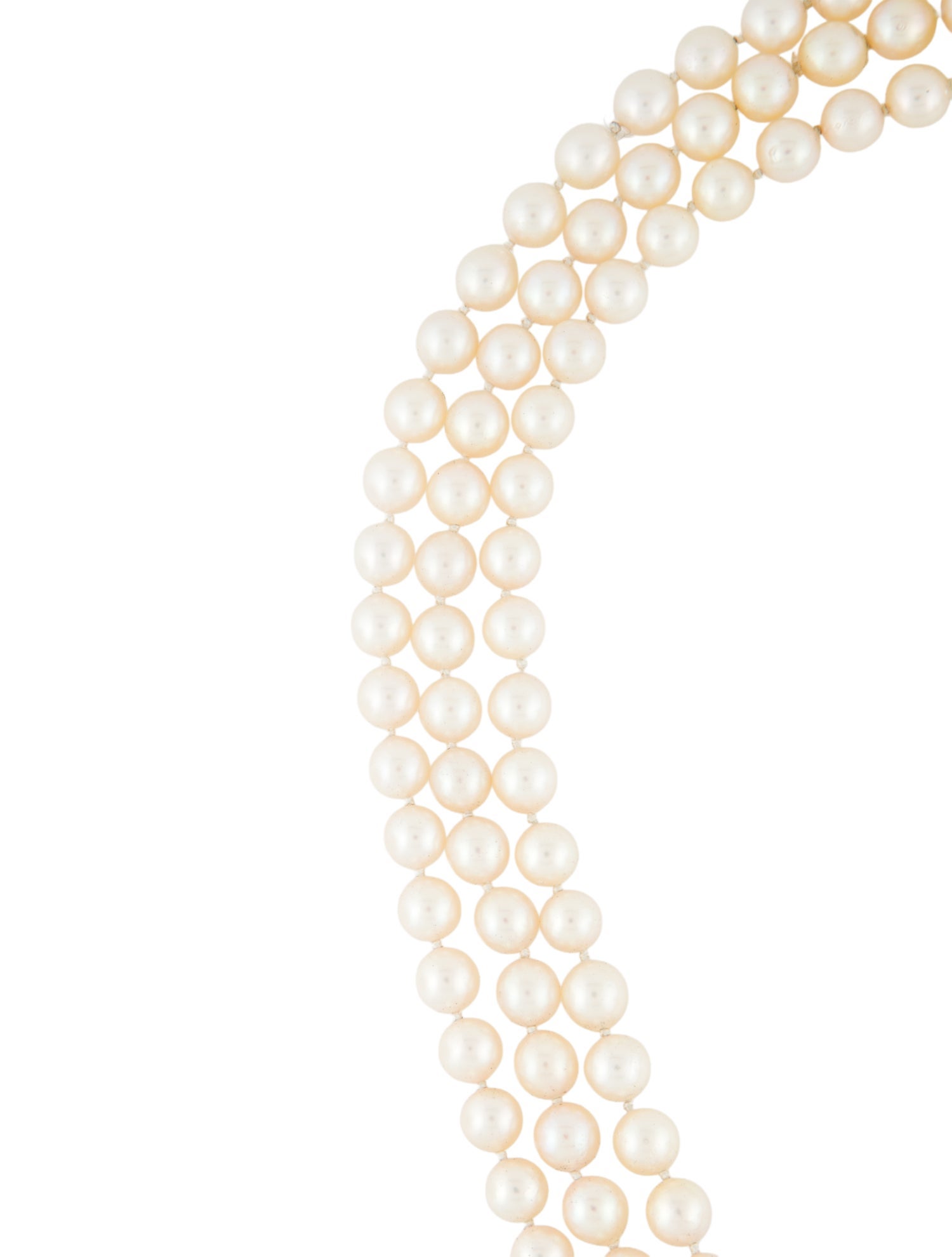 Necklace 14K Pearl & Diamond Multistrand