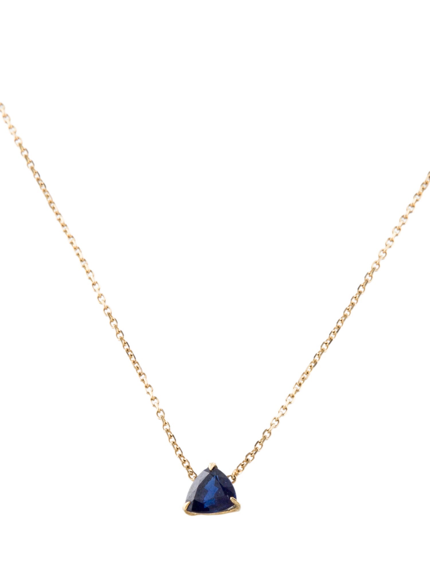 Necklace Clove & Ele 18K Sapphire Pendant
