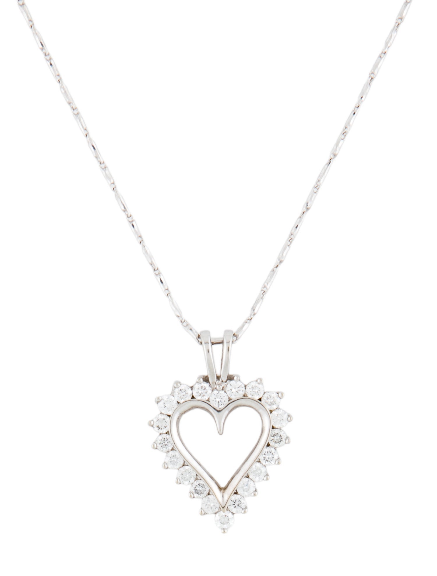 Necklace 14K 1.00ctw Diamond Heart Pendant