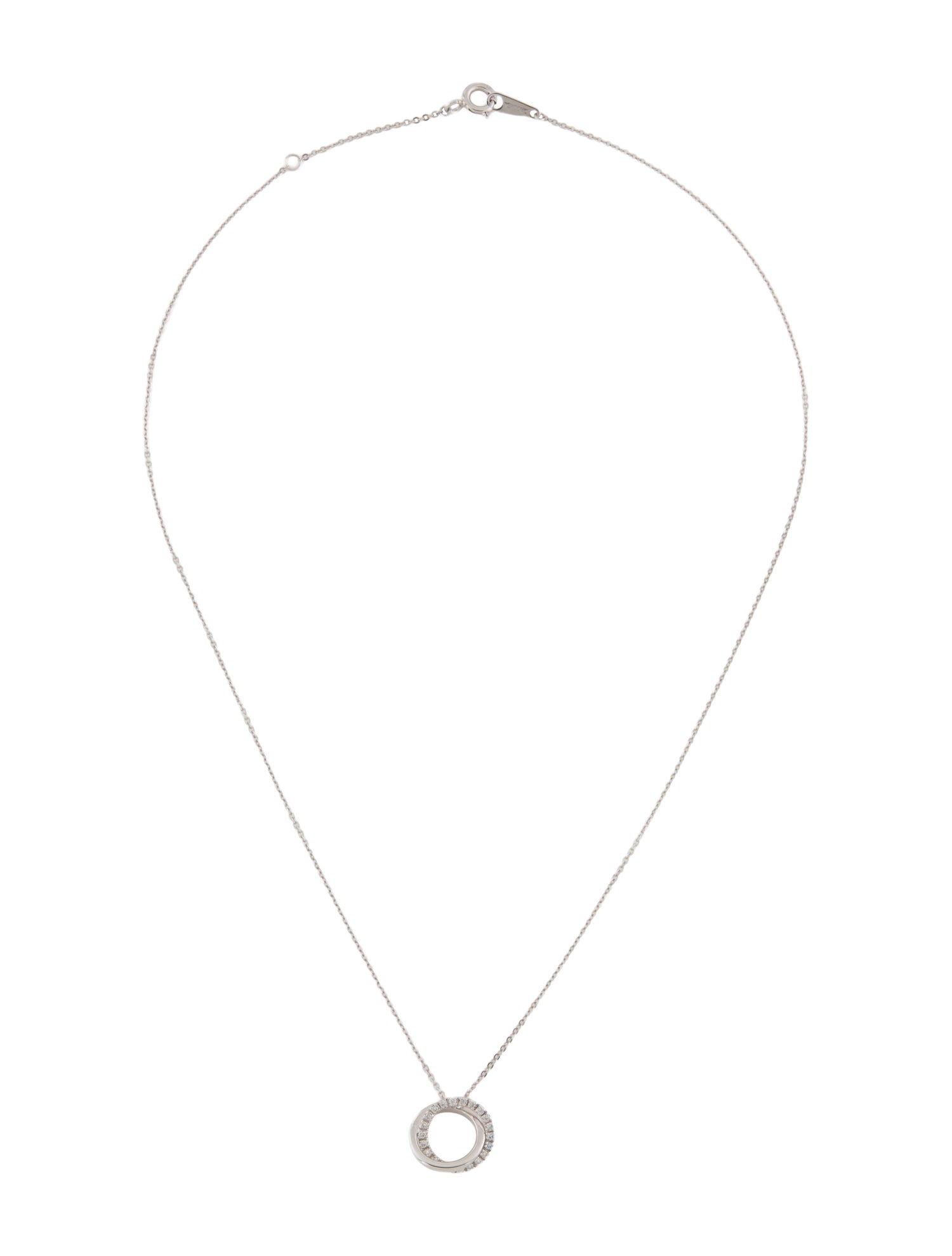 Necklace 18K Diamond Circle Pendant