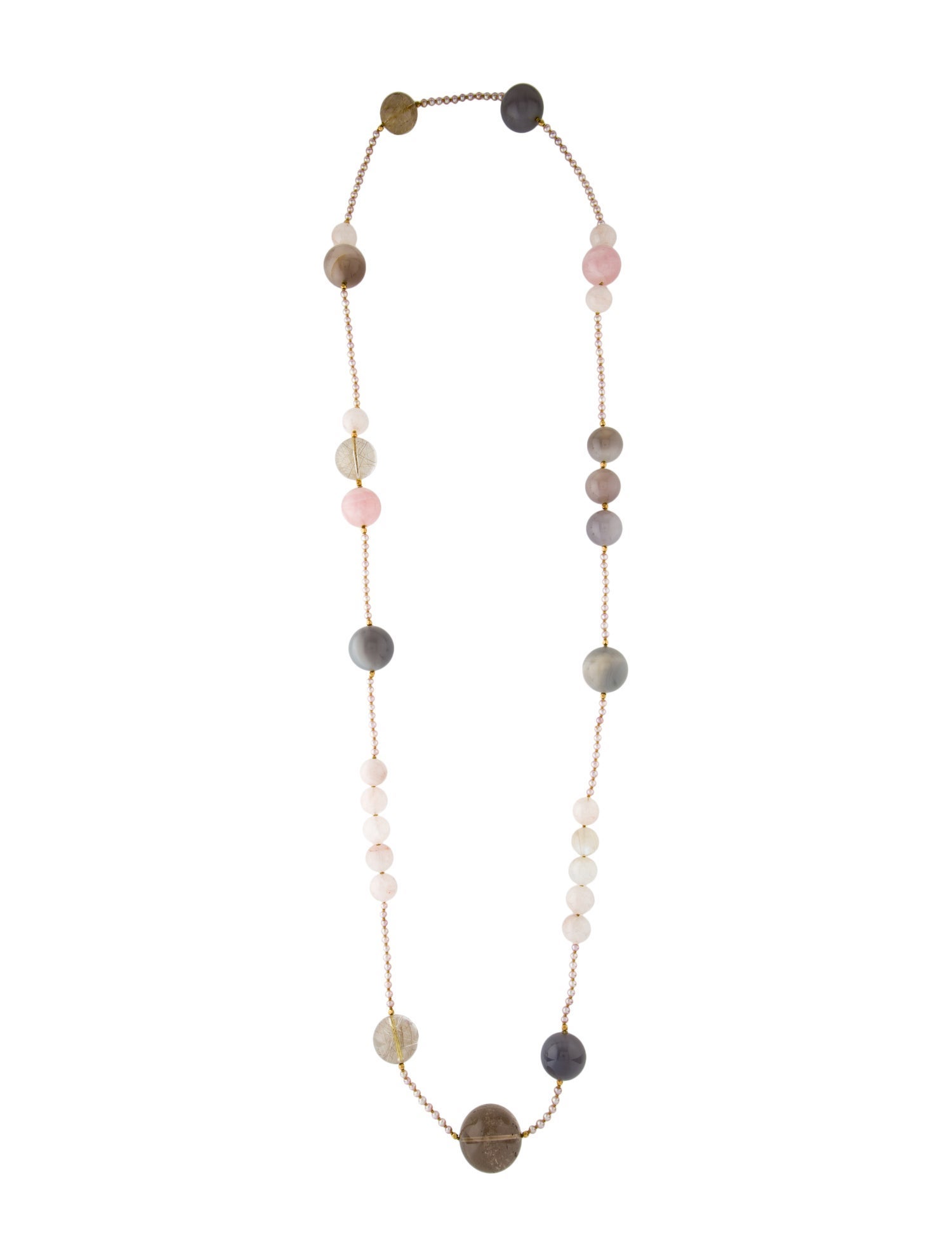 Necklace 18K Pearl & Multi-Stone Beaded Necklace