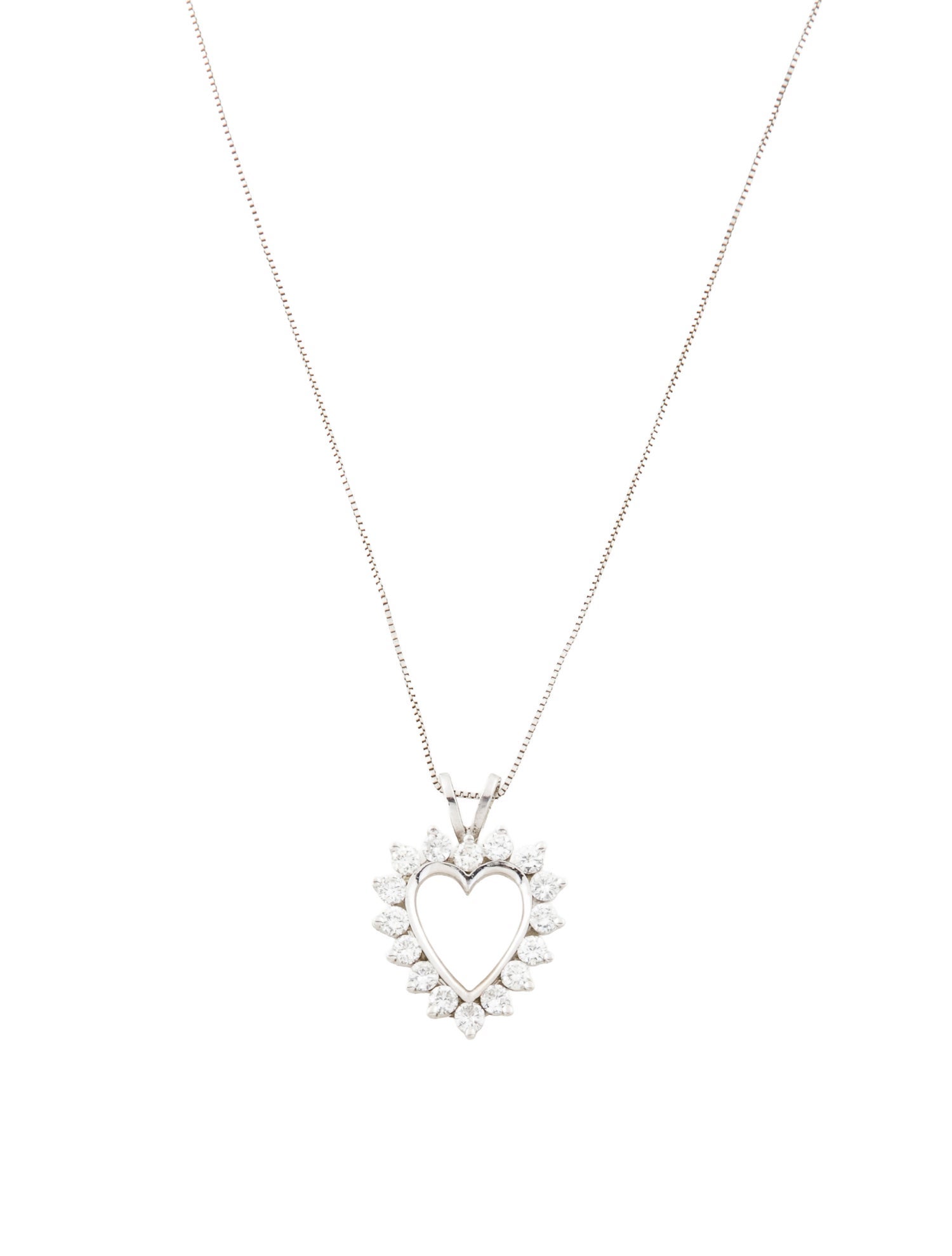 Necklace 14K Diamond Heart Pendant Necklace
