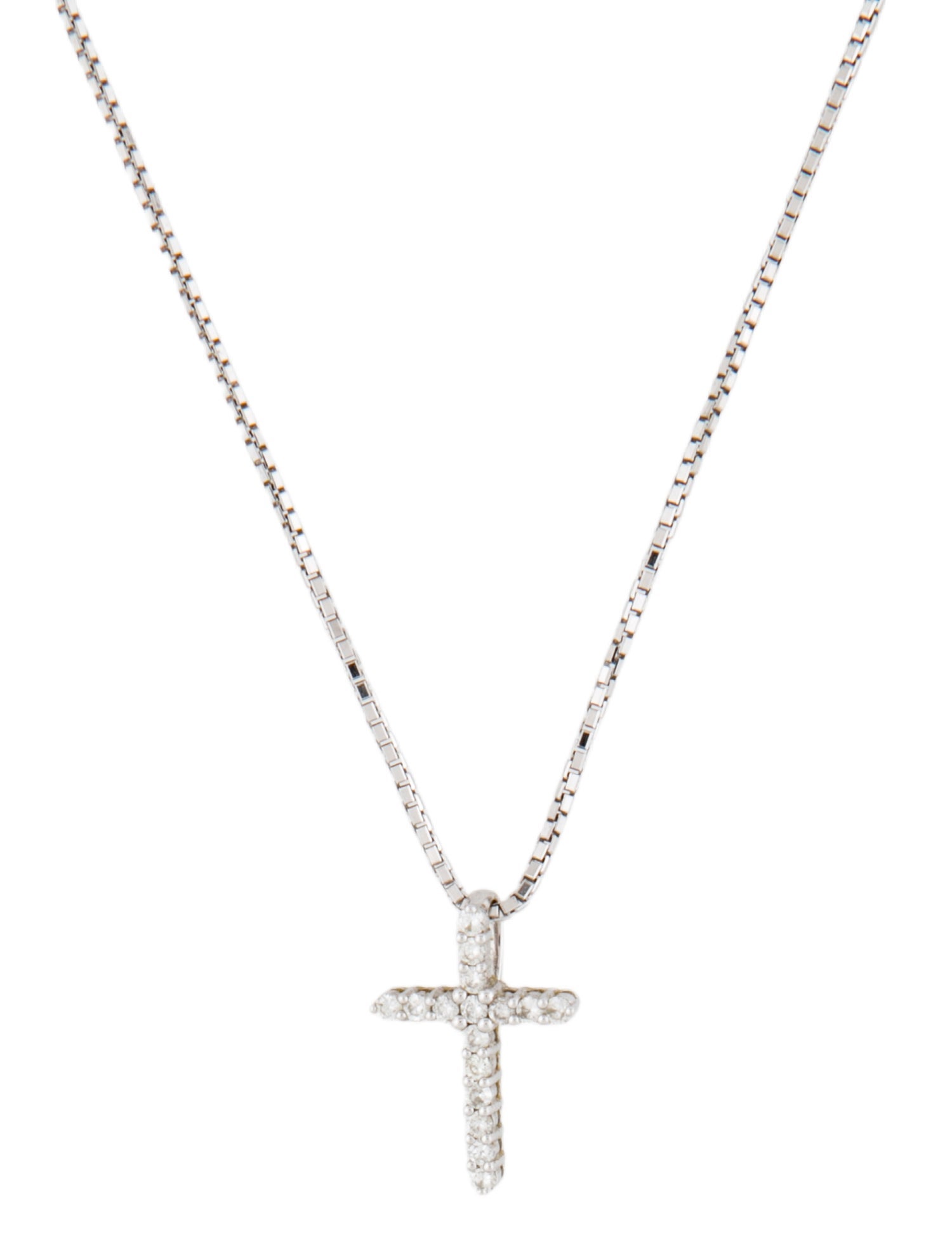 Necklace 14K Diamond Cross Pendant Necklace