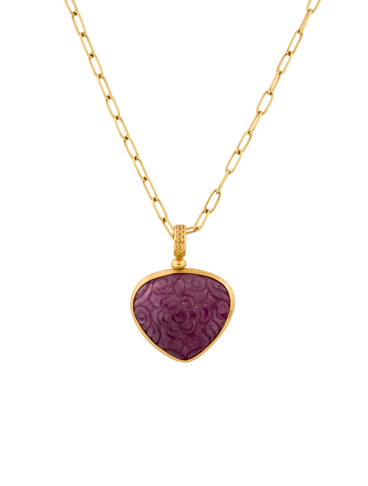 Necklace Julia Parish 22K Ruby Heart Pendant