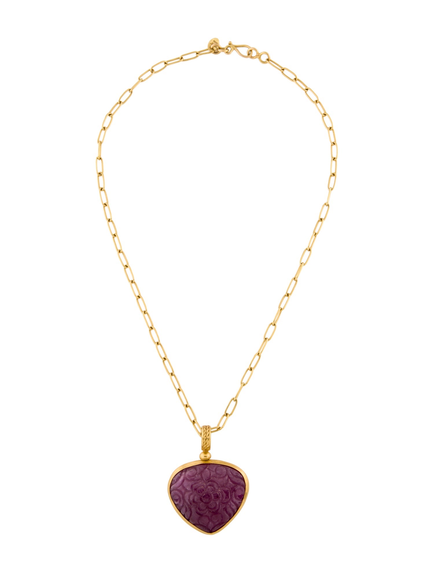 Necklace Julia Parish 22K Ruby Heart Pendant