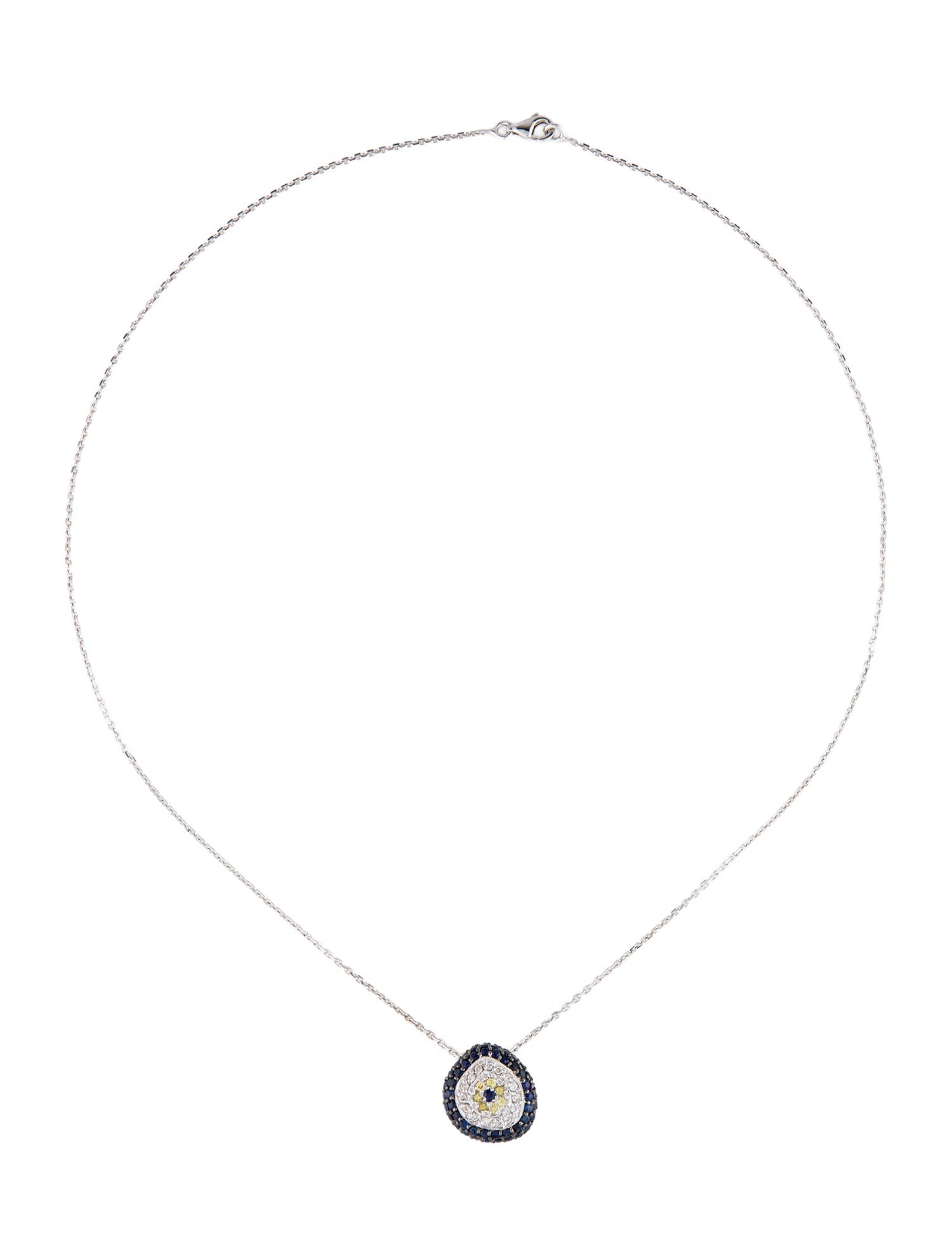 Necklace 14K Sapphire & Diamond Pendant
