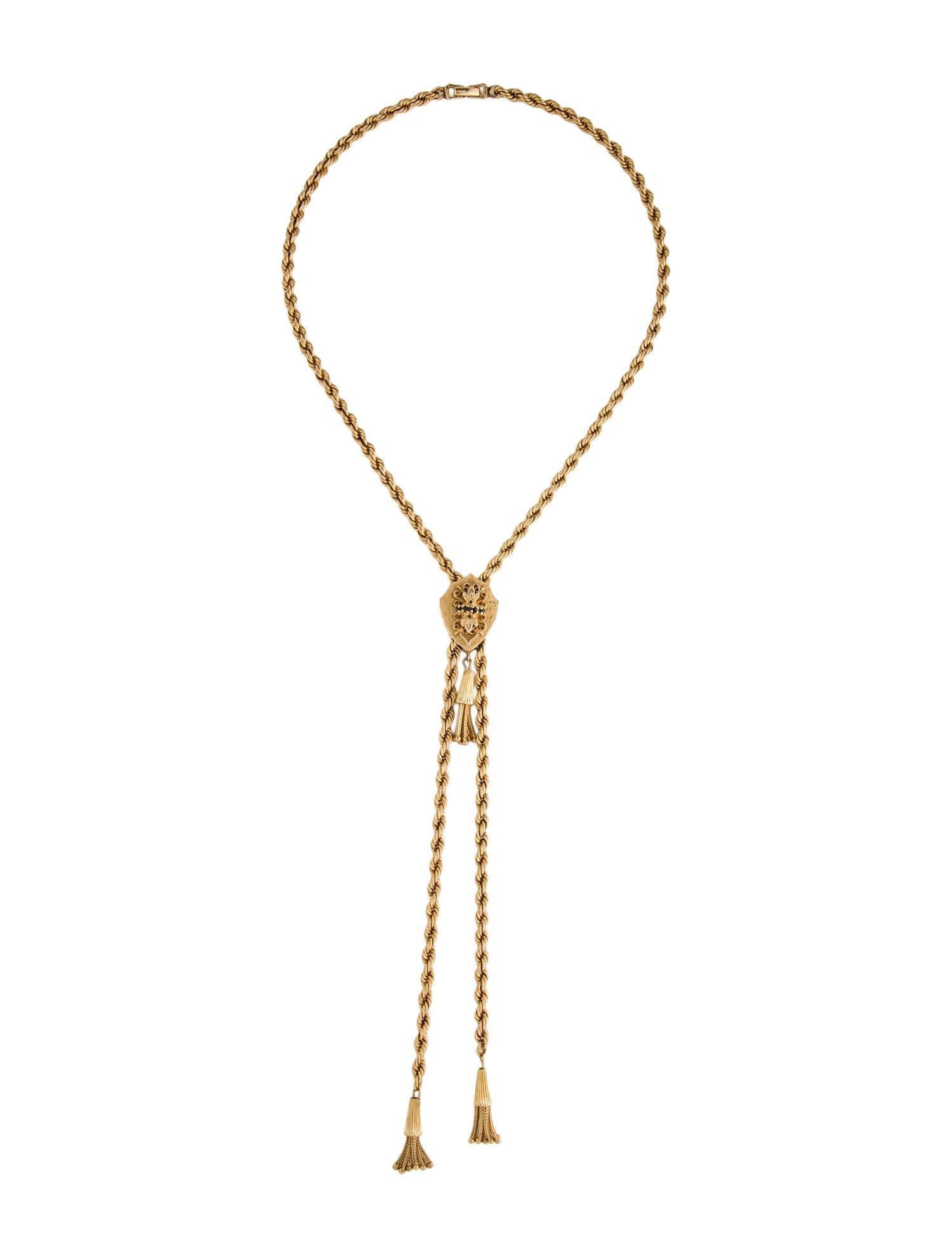 Necklace 14K Sapphire Bolo