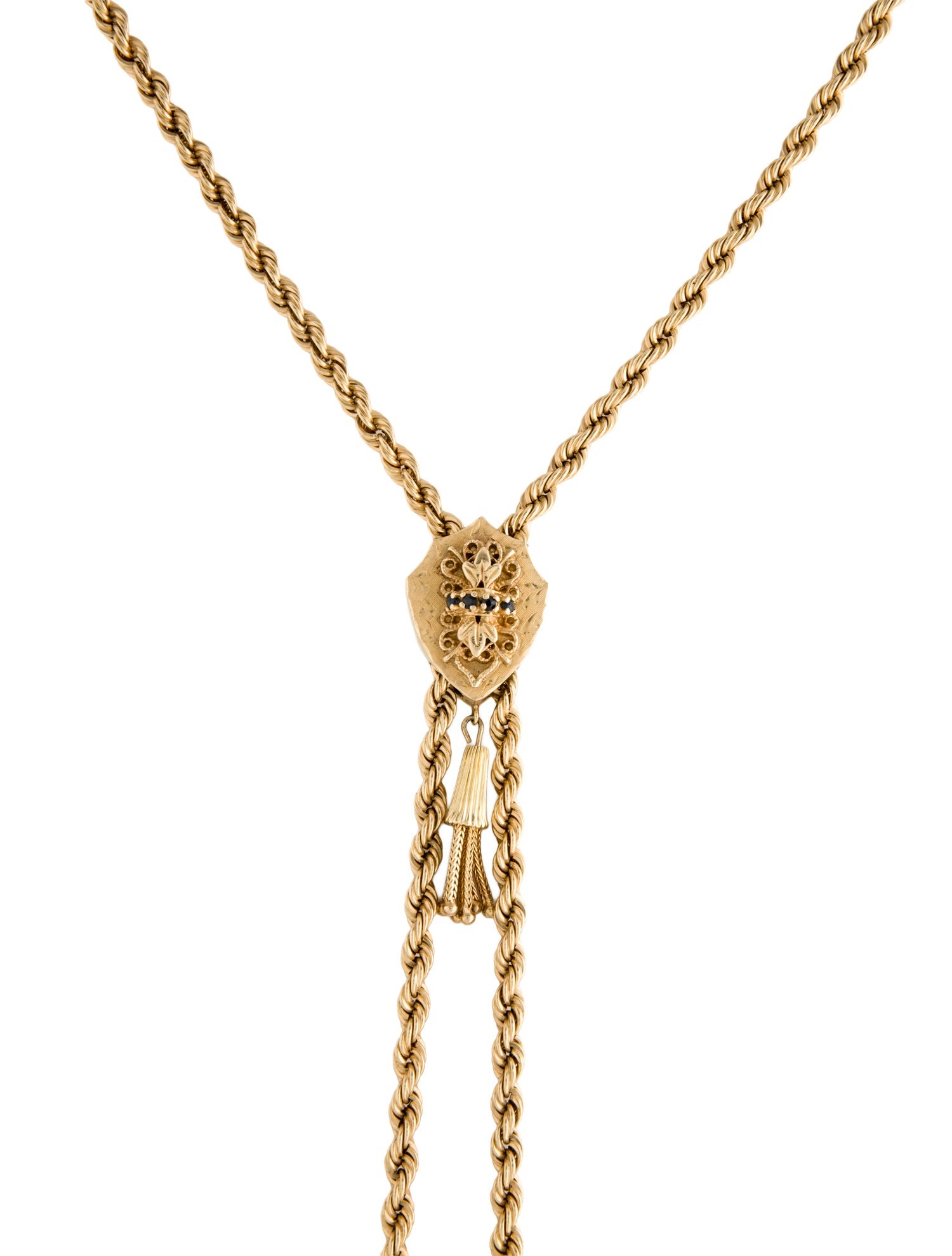 Necklace 14K Sapphire Bolo