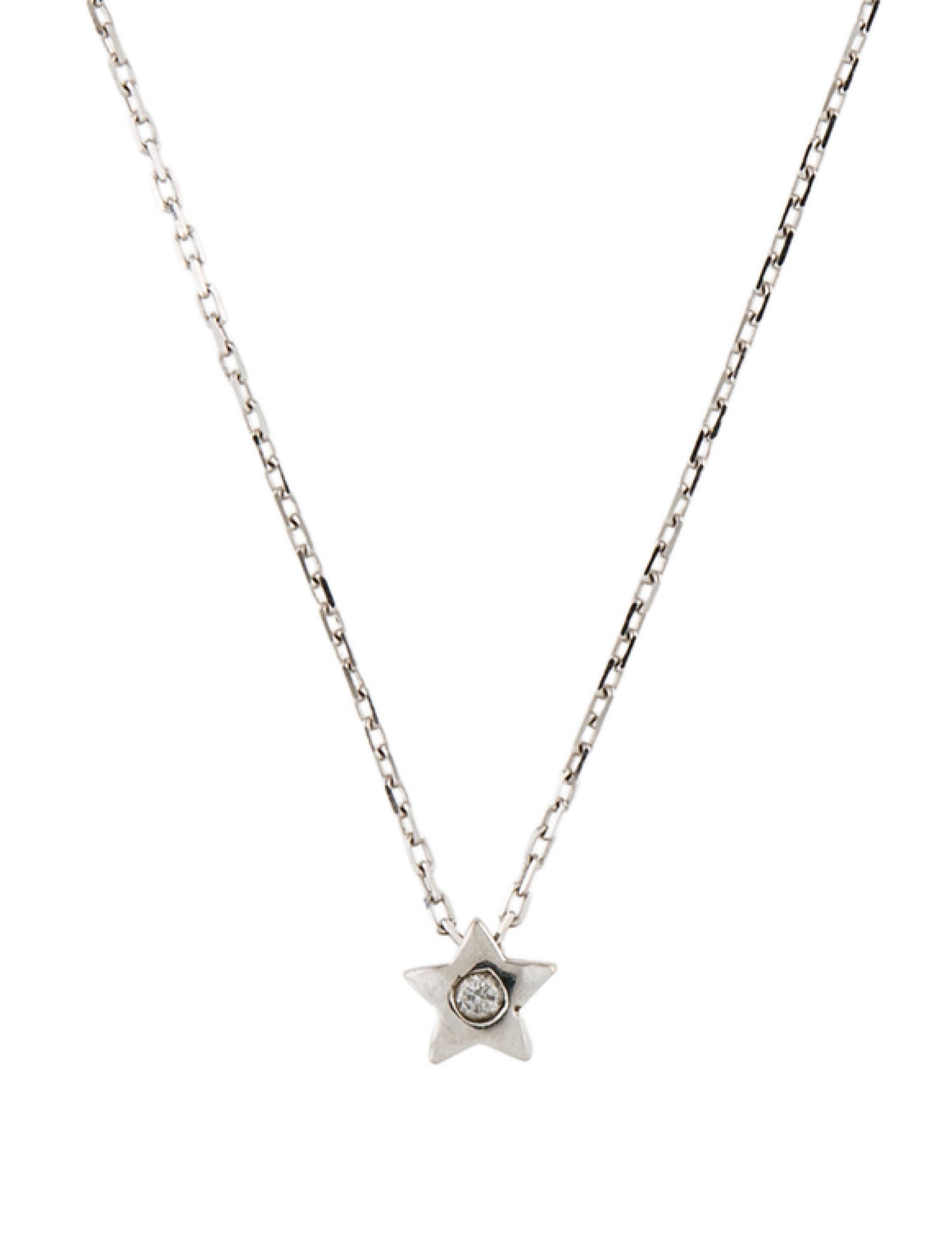 Necklace 14K Diamond Star Pendant Necklace