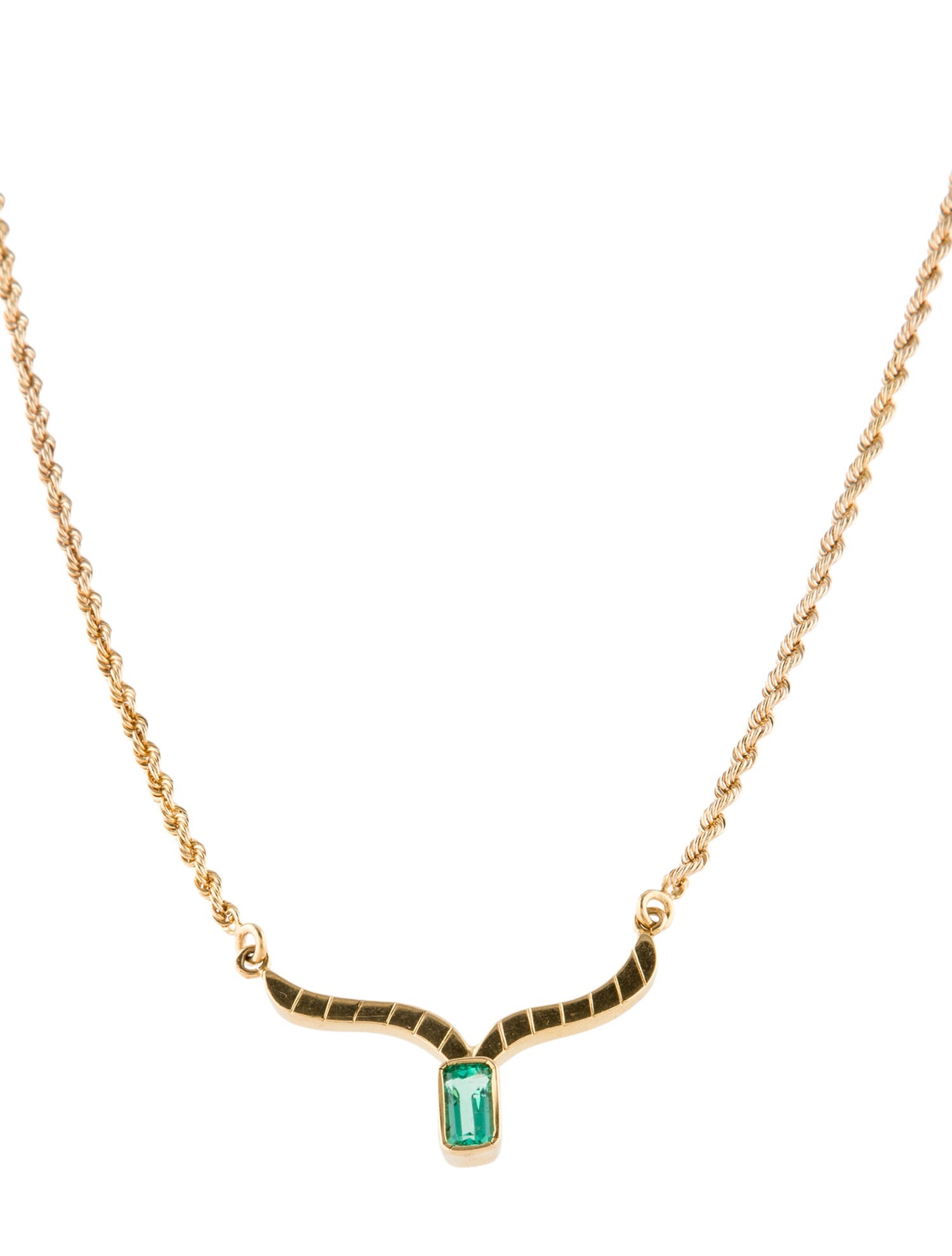 Necklace Emerald Pendant