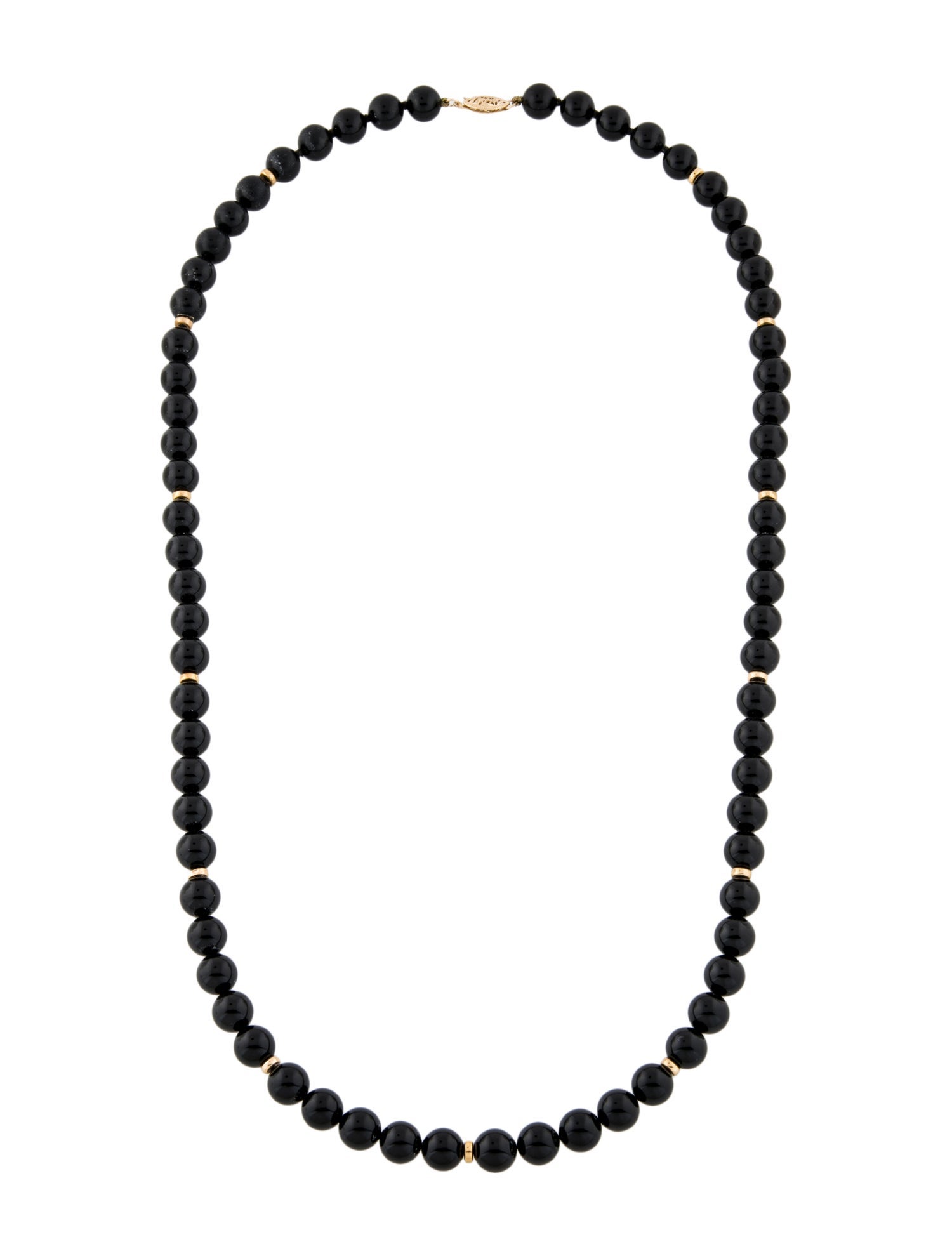Necklace 14K Onyx Bead