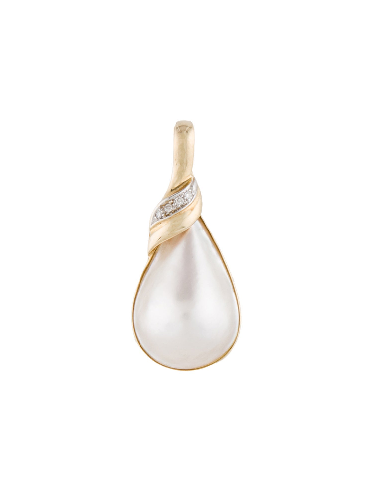 Necklace 14K Pearl & Diamond Enhancer Pendant