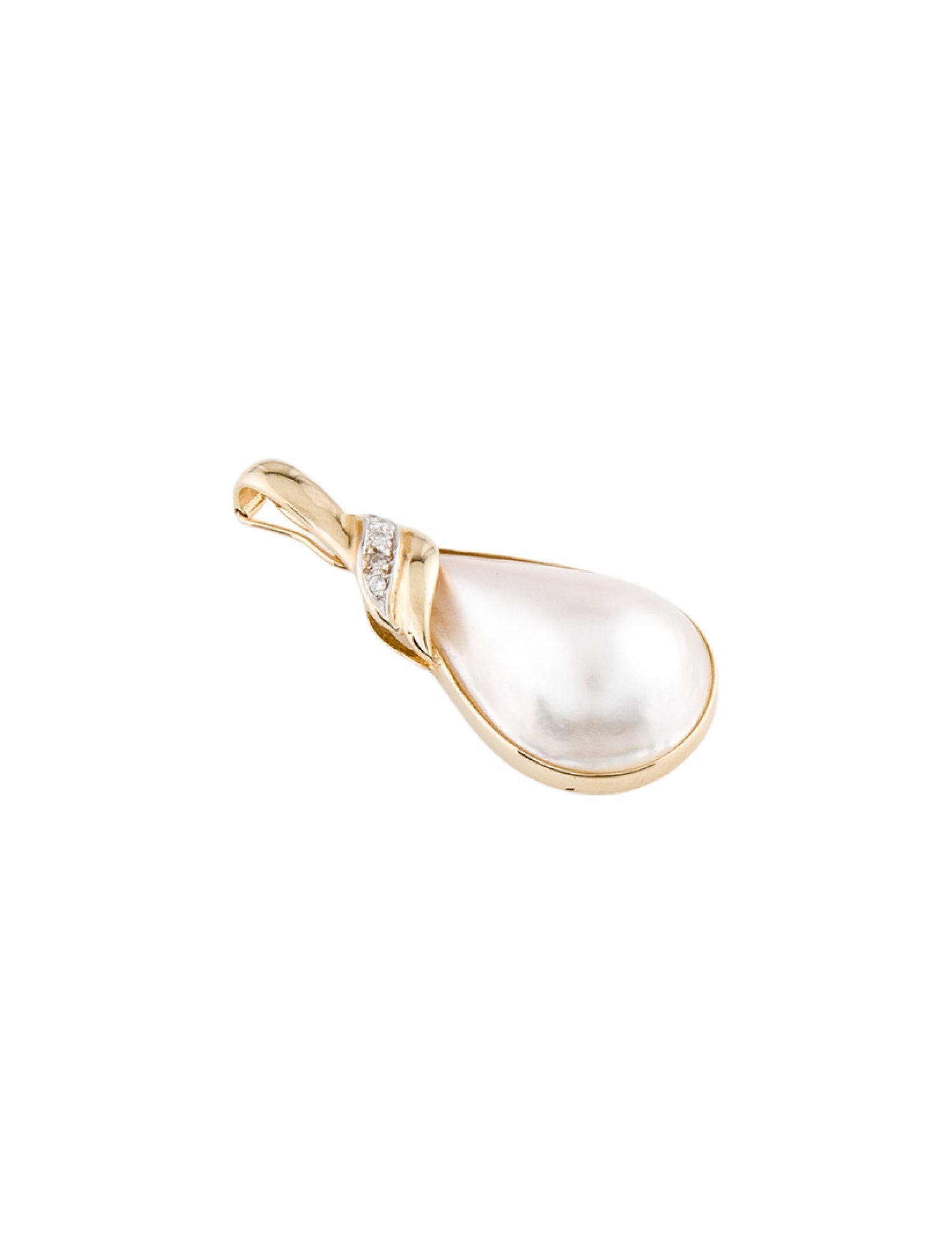 Necklace 14K Pearl & Diamond Enhancer Pendant