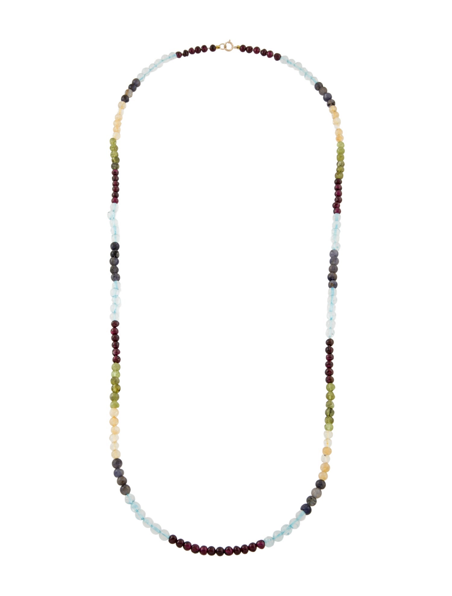 Necklace 14K Multistone Bead Strand