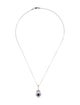 Necklace 14K Sapphire & Diamond Pendant Necklace