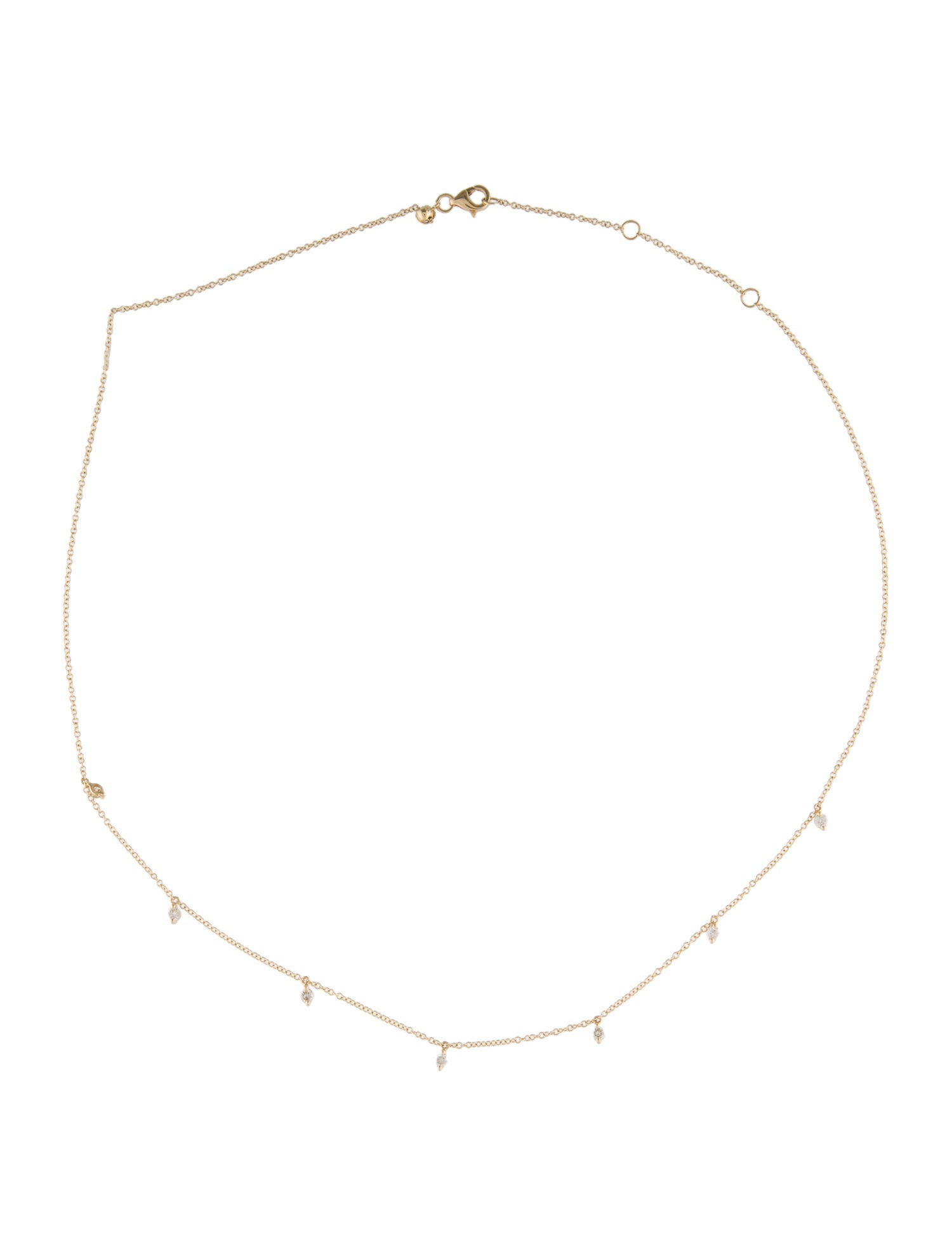 Necklace 14K Diamond Station Chain