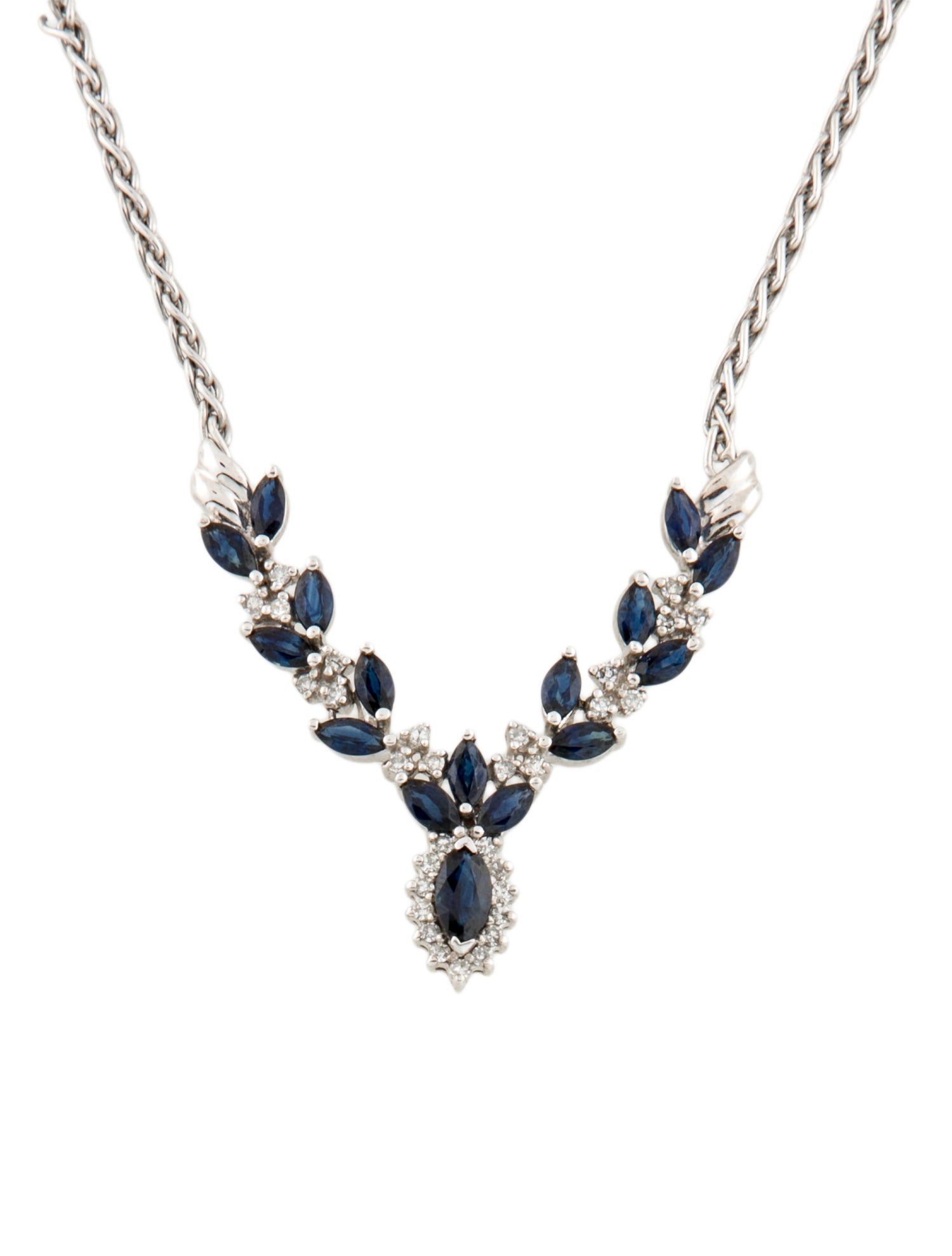 Necklace 14K Sapphire & Diamond Collar