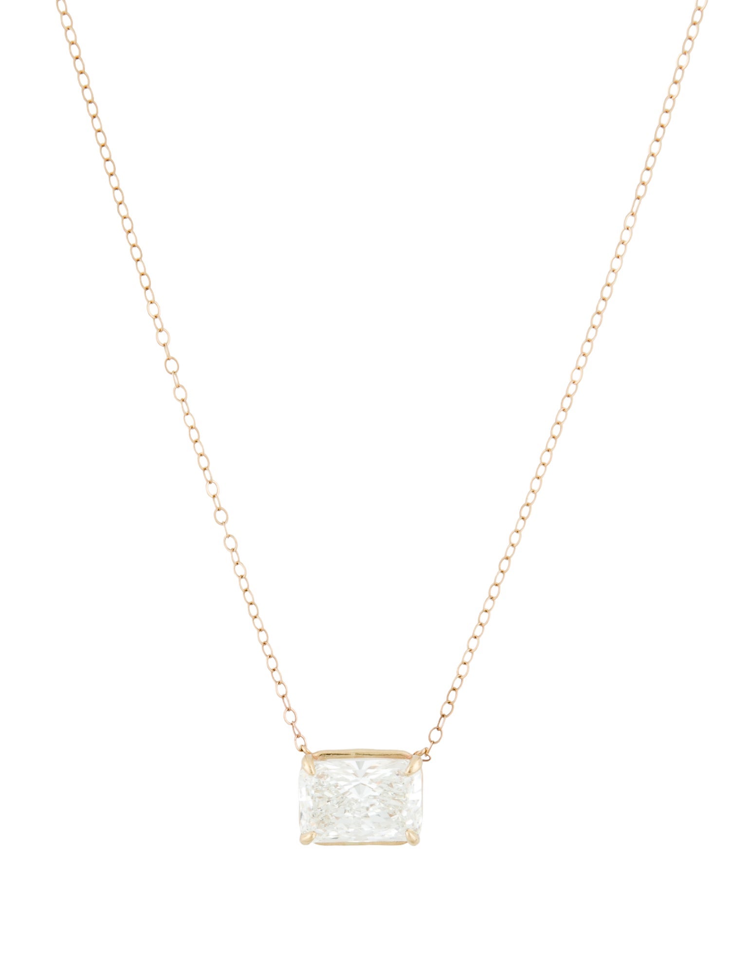 Necklace 14K 4.72ct Lab Grown Diamond Pendant