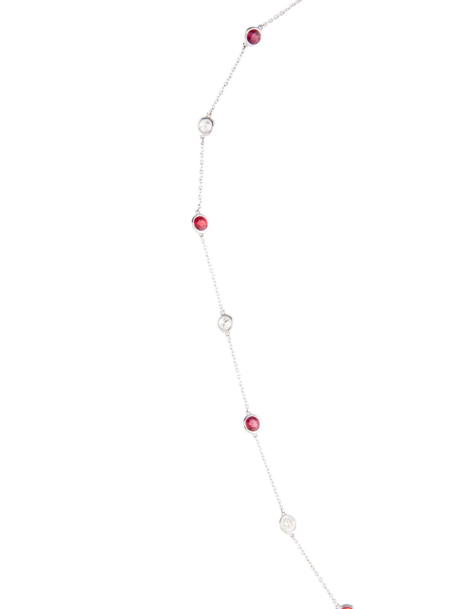 Necklace 14K 1.48ctw Ruby & Diamond Station Necklace