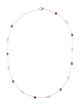 Necklace 14K Ruby & Diamond Station Necklace