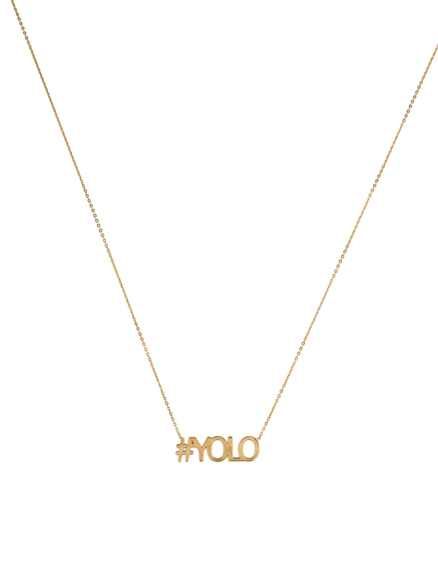 Necklace 10K #YOLO Pendant