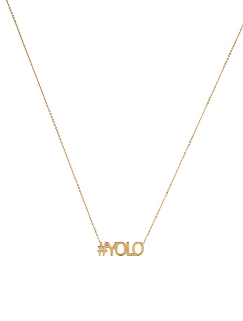 Necklace 10K #YOLO Pendant Necklace