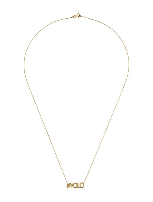 Necklace 10K #YOLO Pendant Necklace