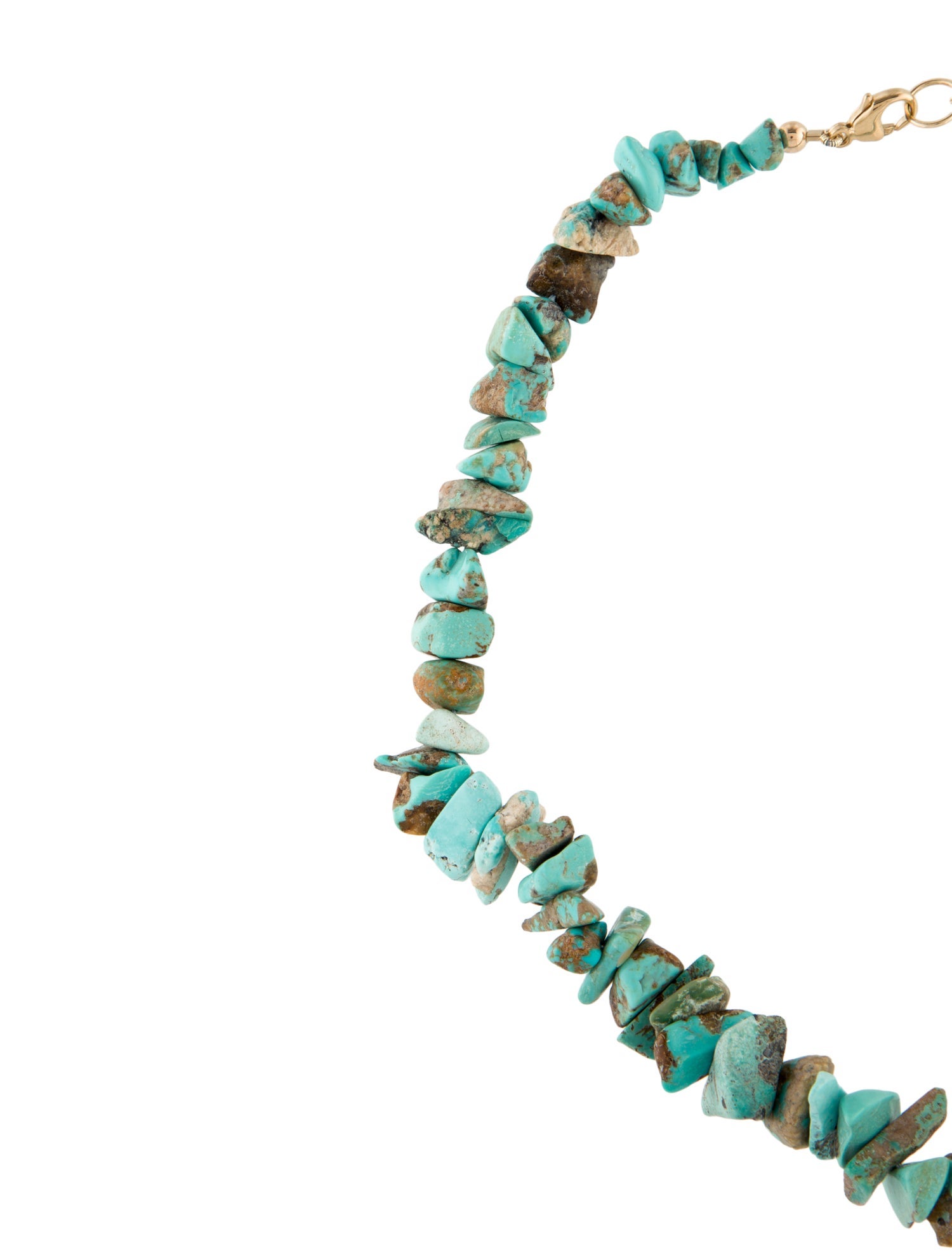Necklace 14K Turquoise Graduated Beaded Necklace