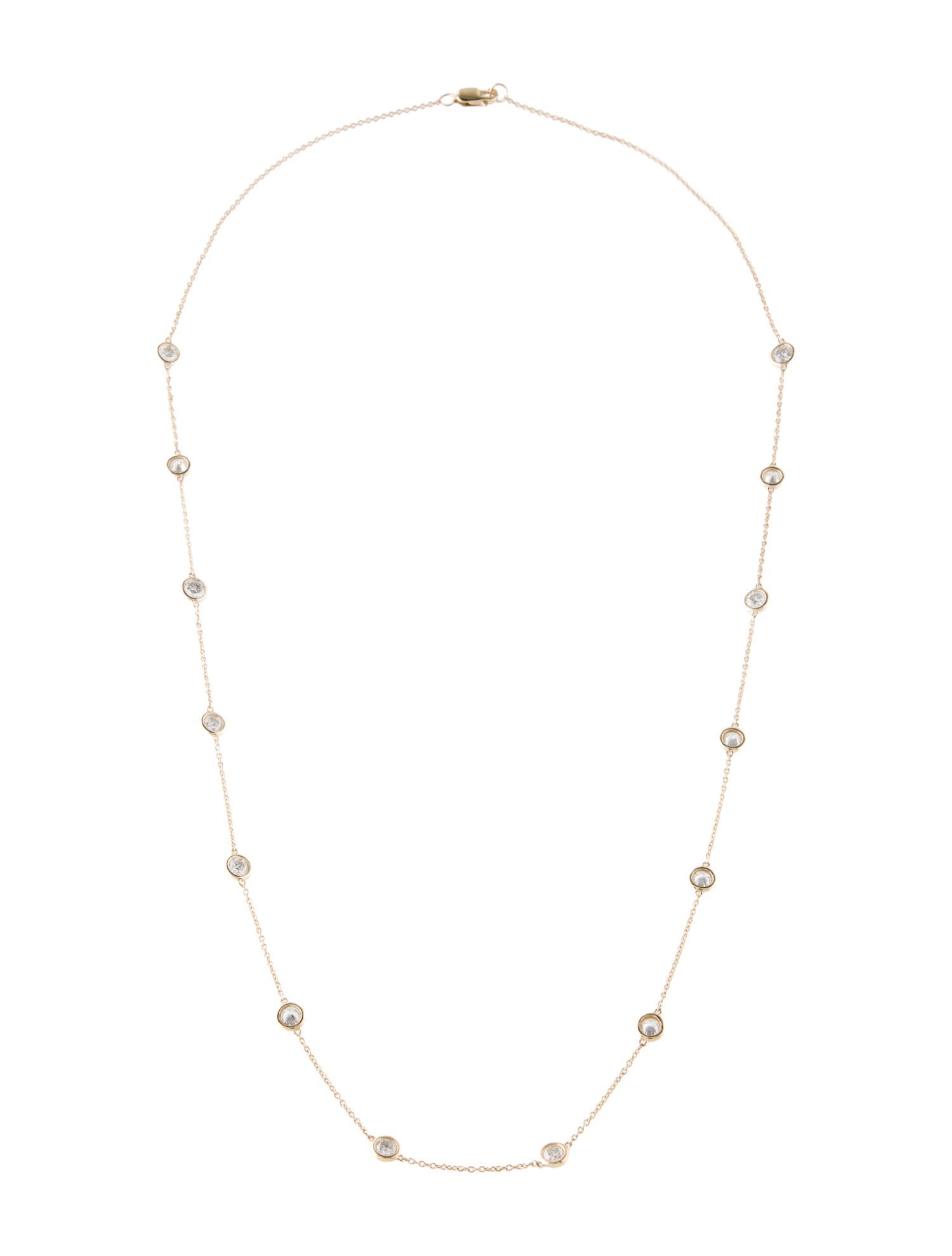 Necklace 14K 2.00ctw Diamond Station Necklace
