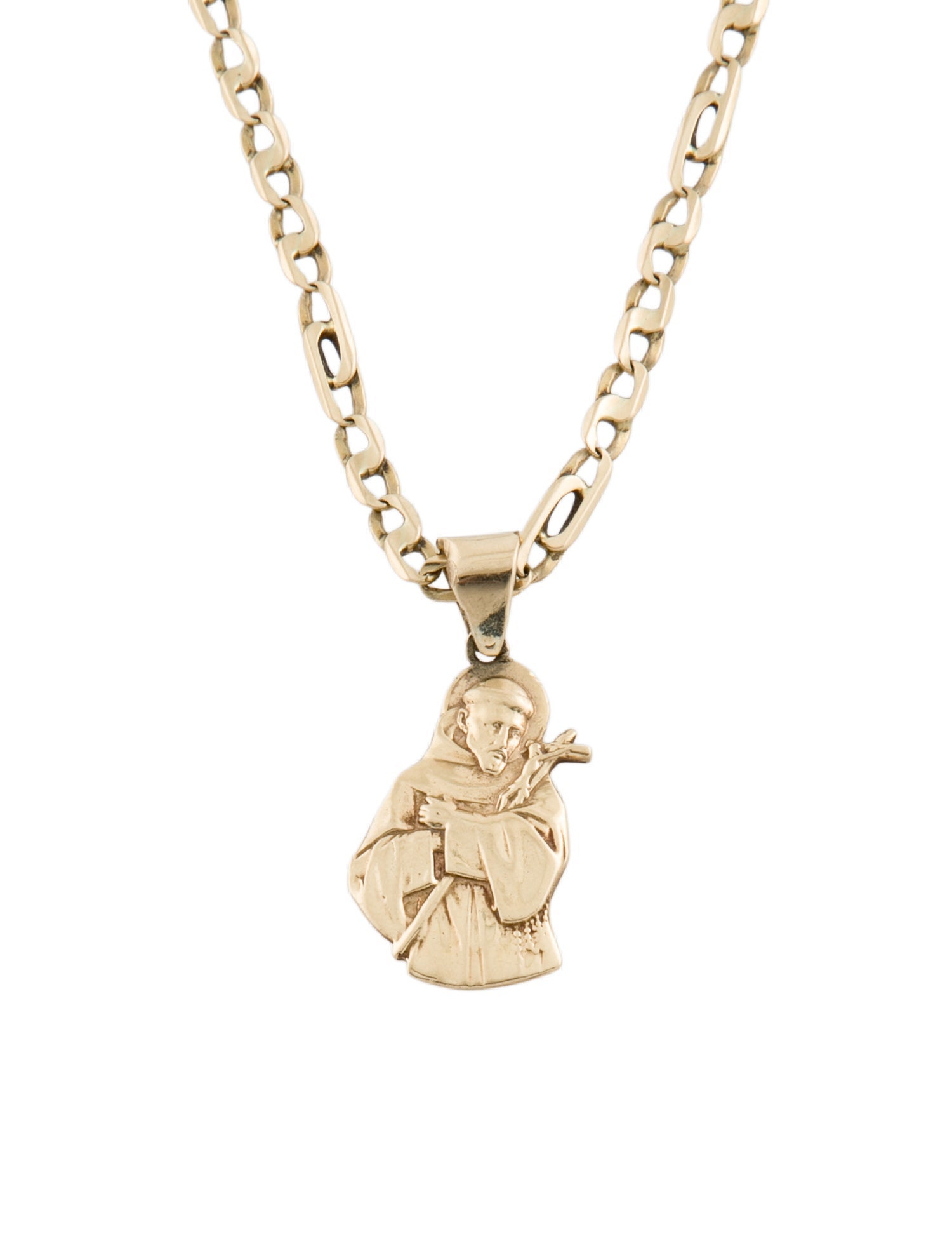 Necklace 14K Saint Francis Pendant Necklace