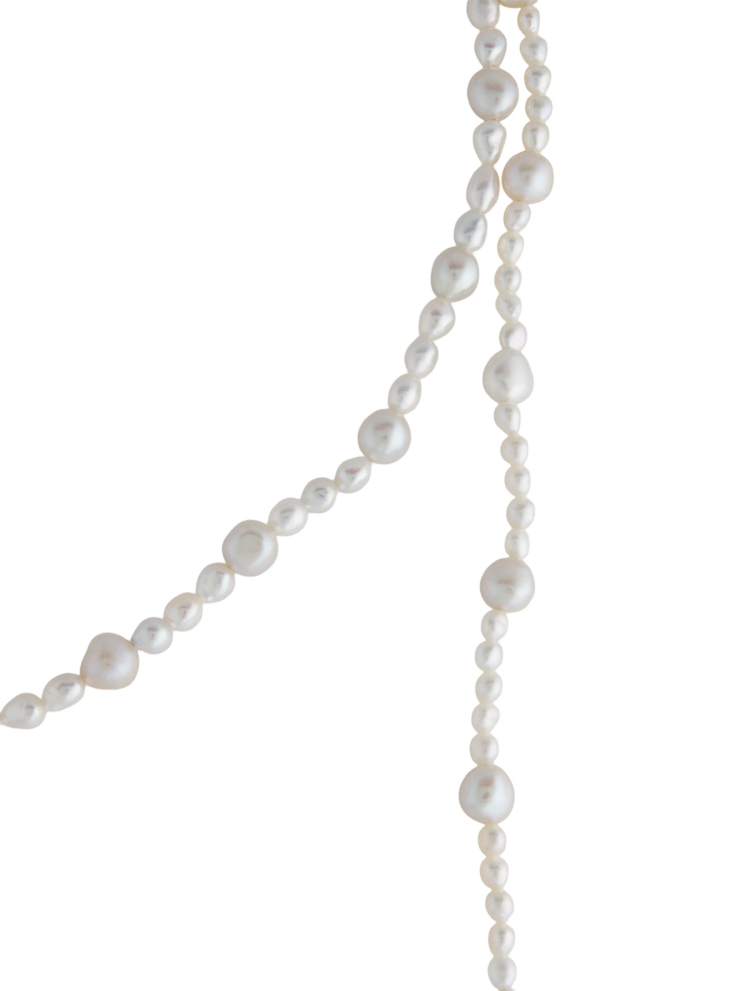 Necklace 18K Pearl Bead Strand Set of 2