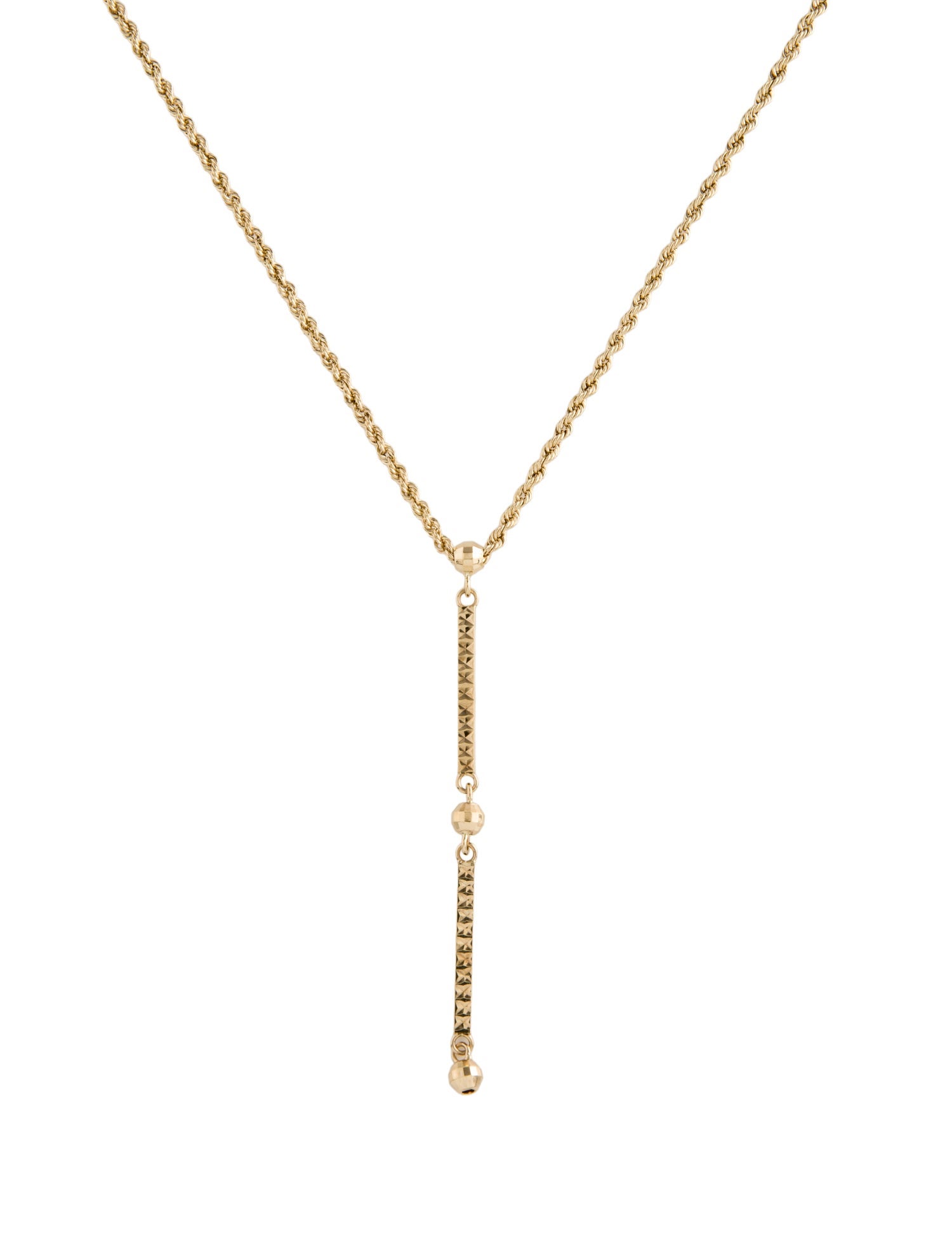 Necklace 10K Pendant Rope Chain