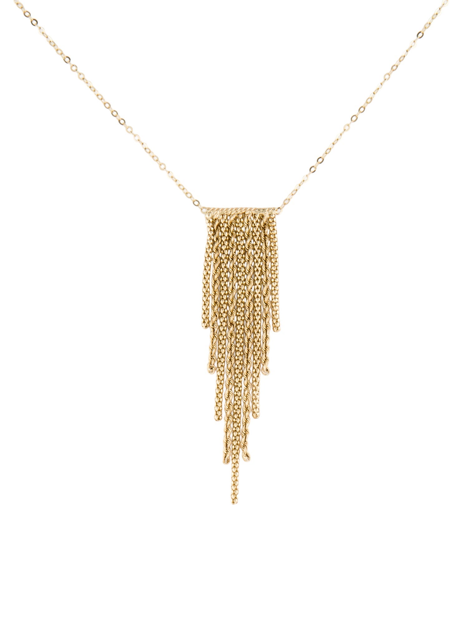 Necklace 14K Tassel Pendant