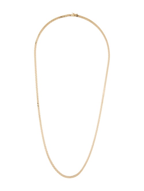 Necklace 14K Herringbone Chain Necklace