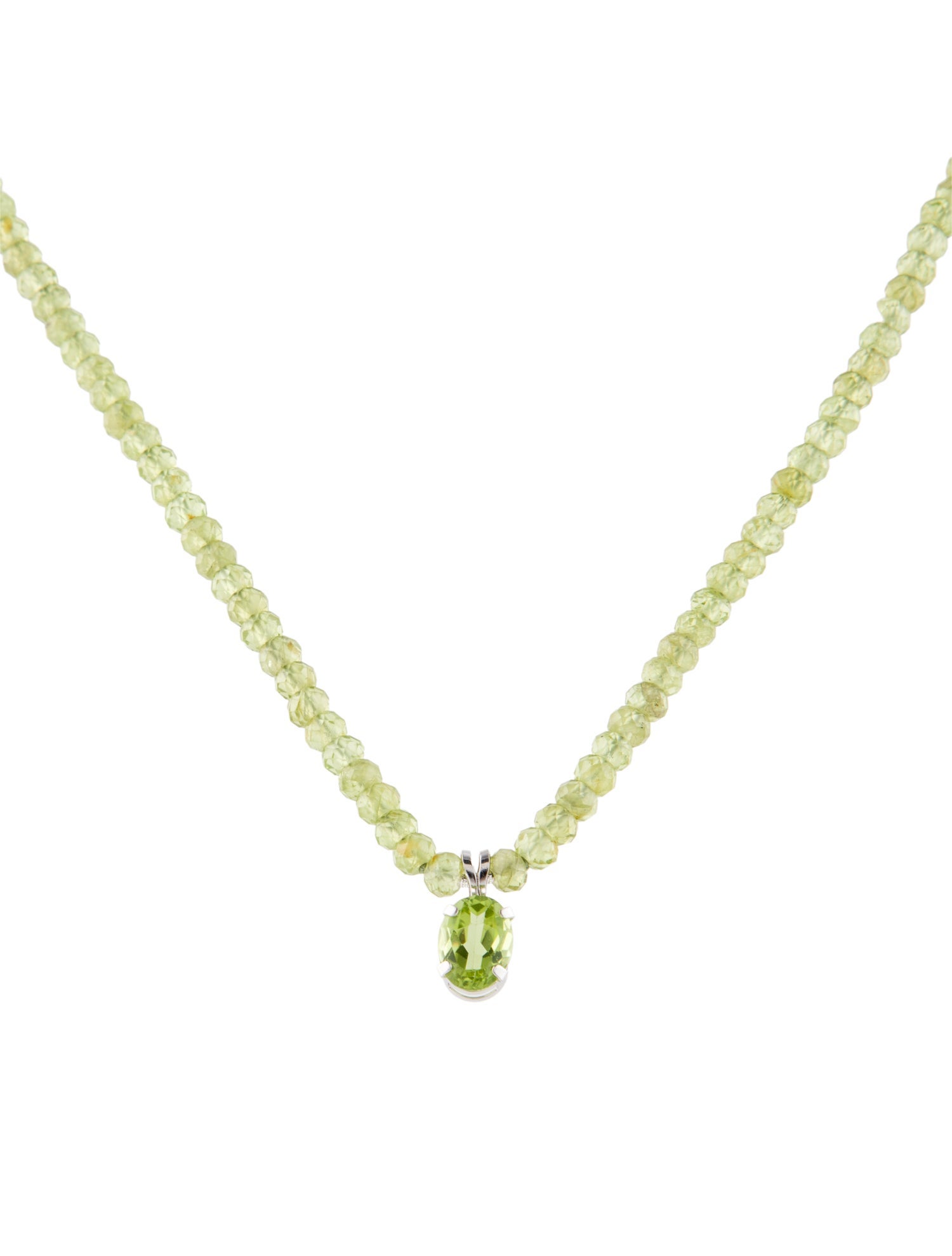 Necklace 14K 1.26ct Peridot Pendant Necklace