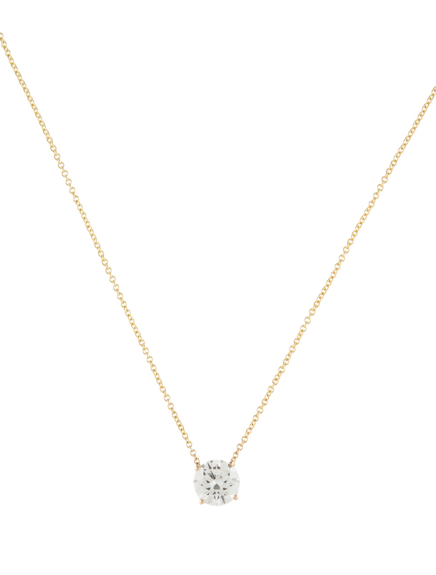 Necklace 14K 2.03ctw Lab-Grown Diamond Solitaire Pendant Necklace