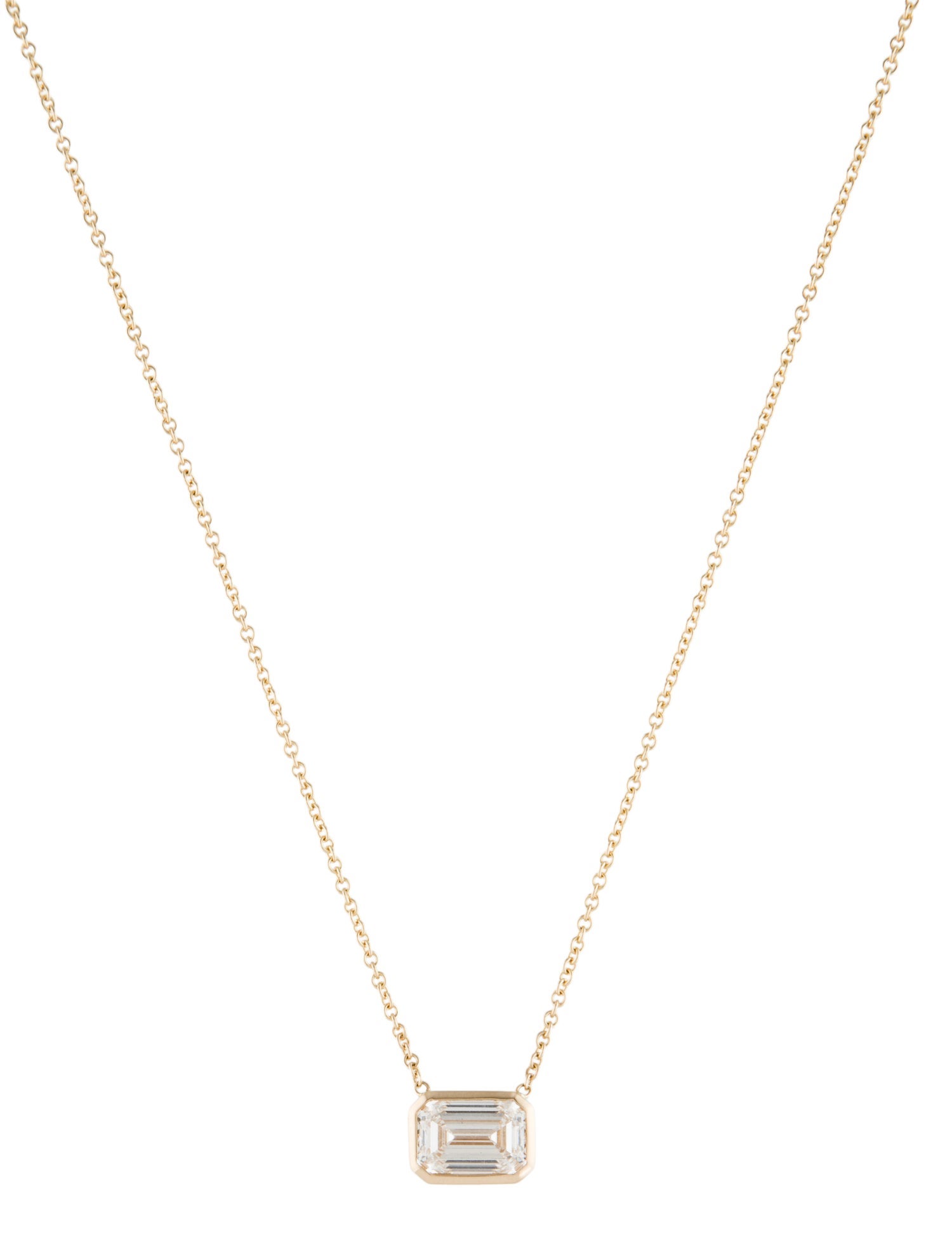 Necklace 14K 3.09ct Lab-Grown Diamond Pendant Necklace