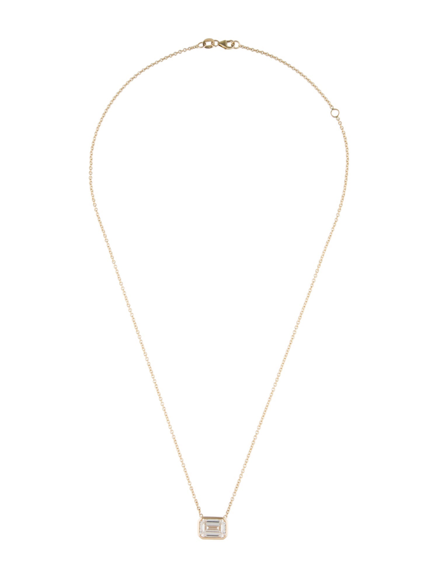 Necklace 14K 3.09ct Lab-Grown Diamond Pendant Necklace