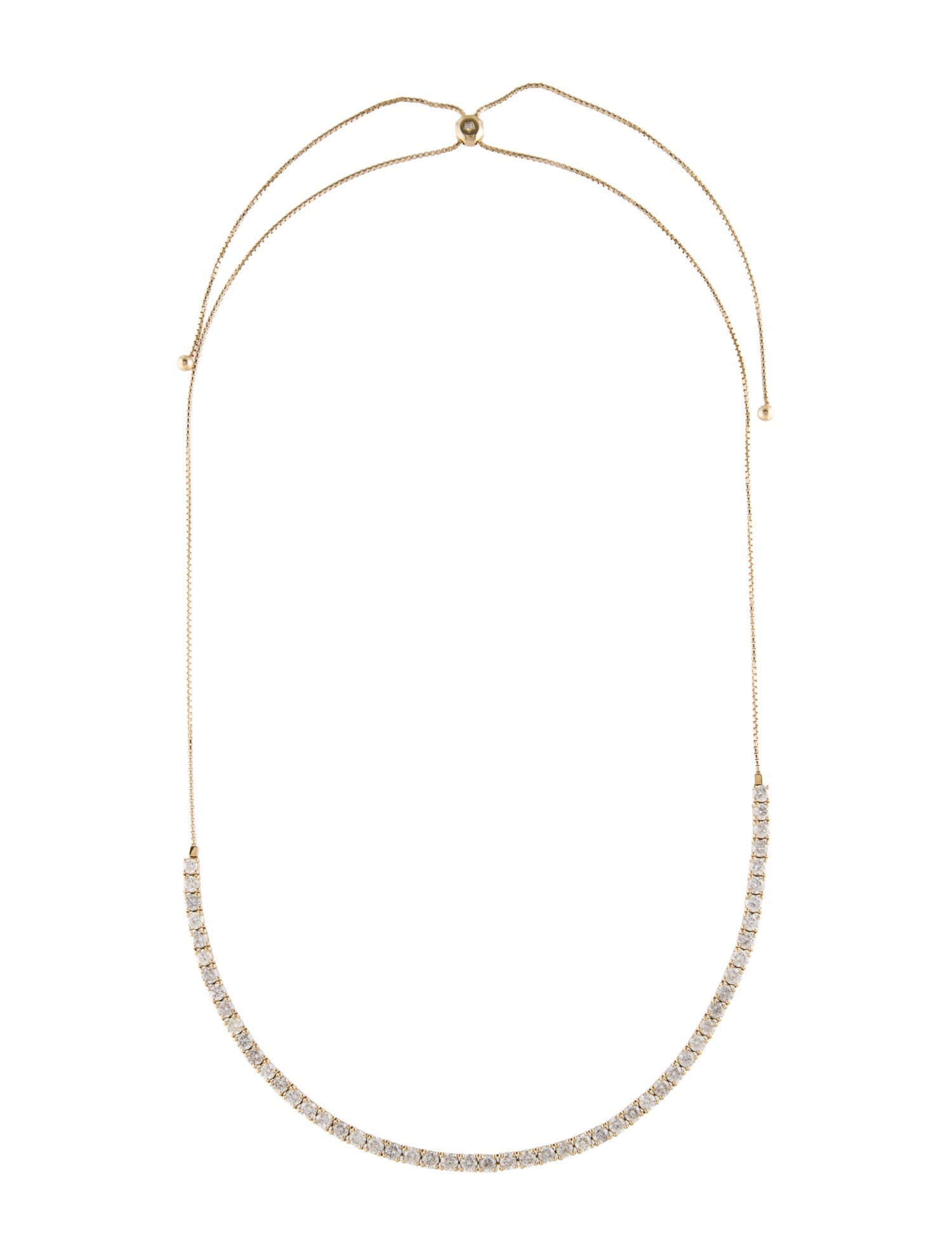 Necklace 14K 10.80ctw Diamond Adjustable Chain Necklace