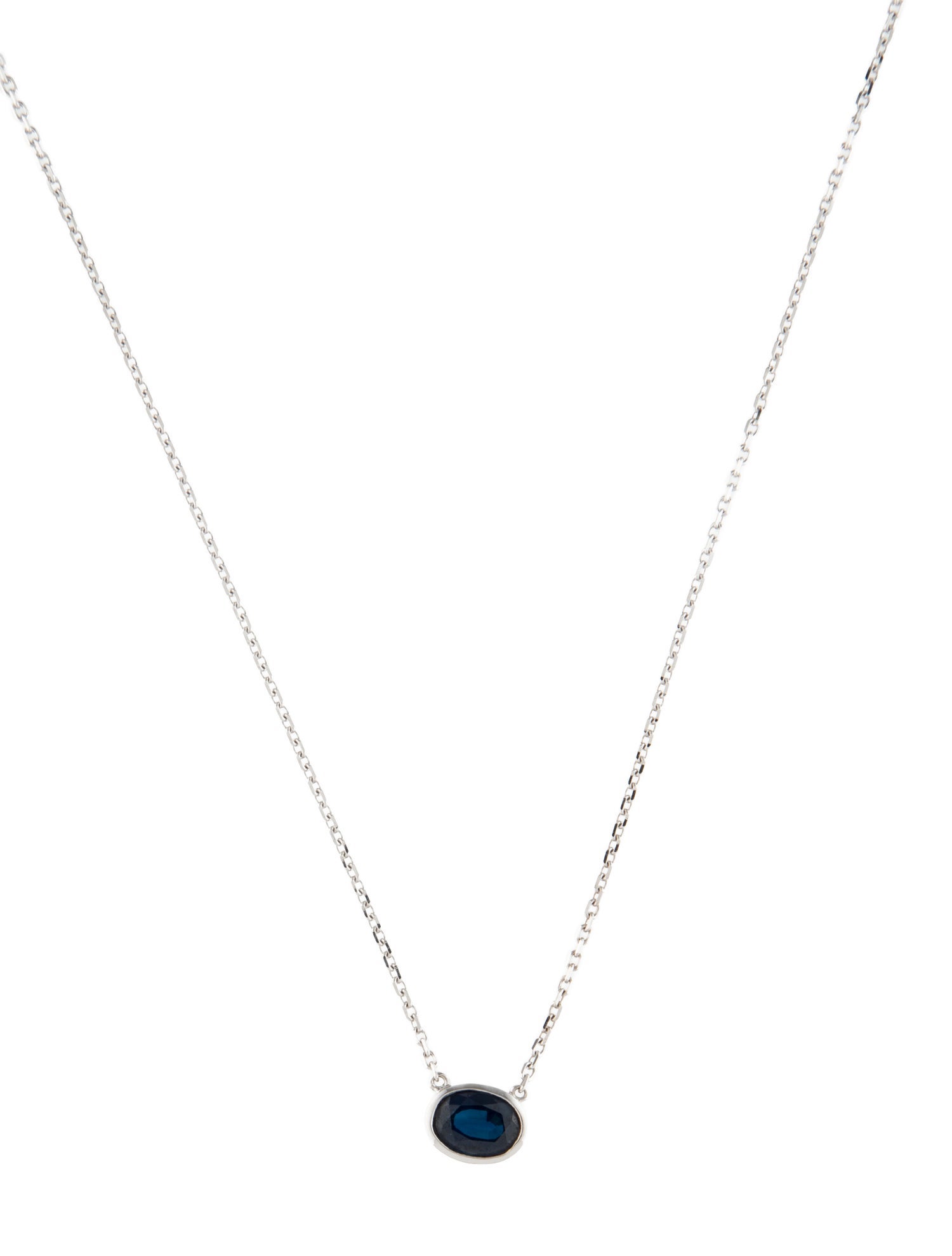 Necklace 14K 1.94ct Sapphire Pendant Necklace
