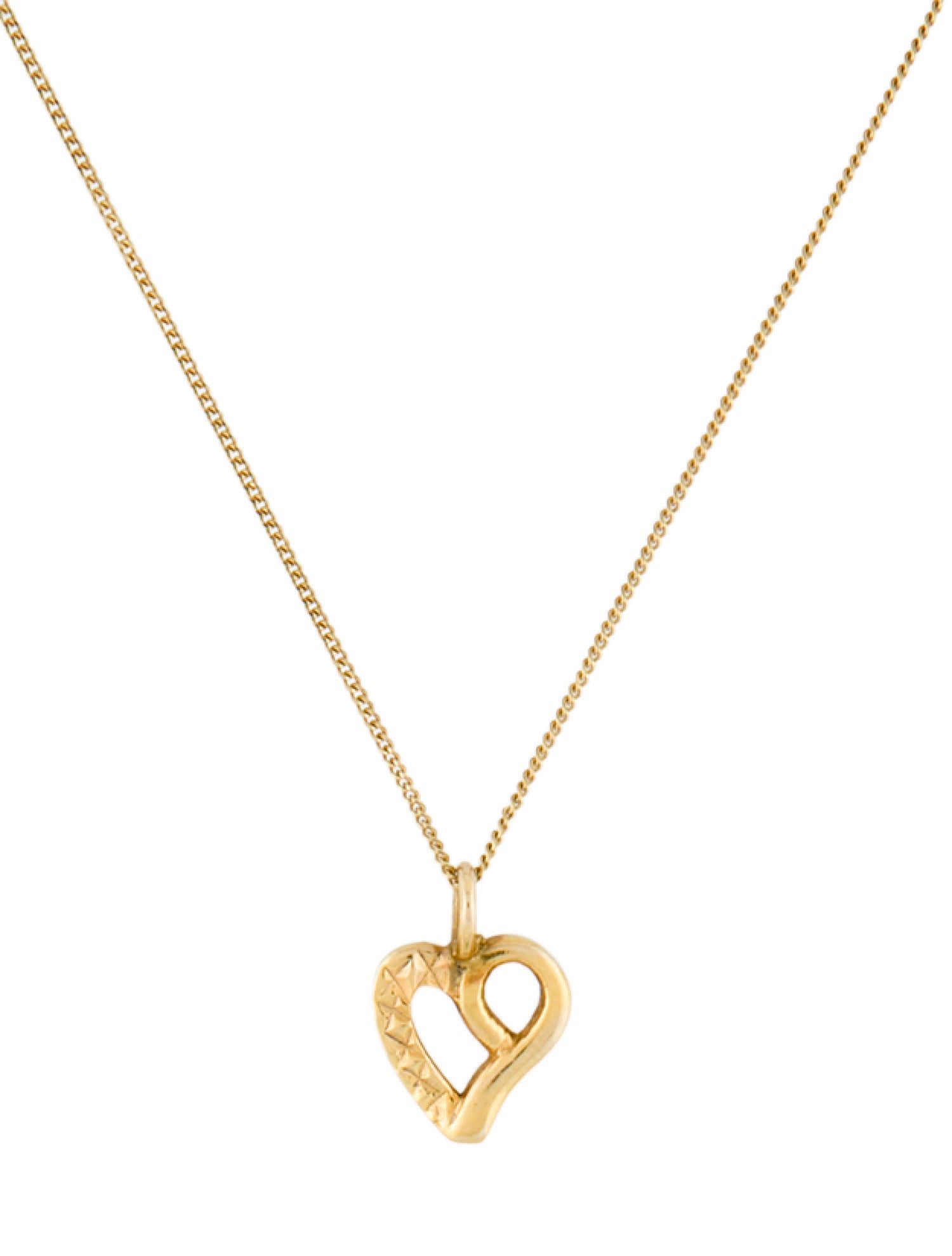 Necklace 14K Open Heart Pendant