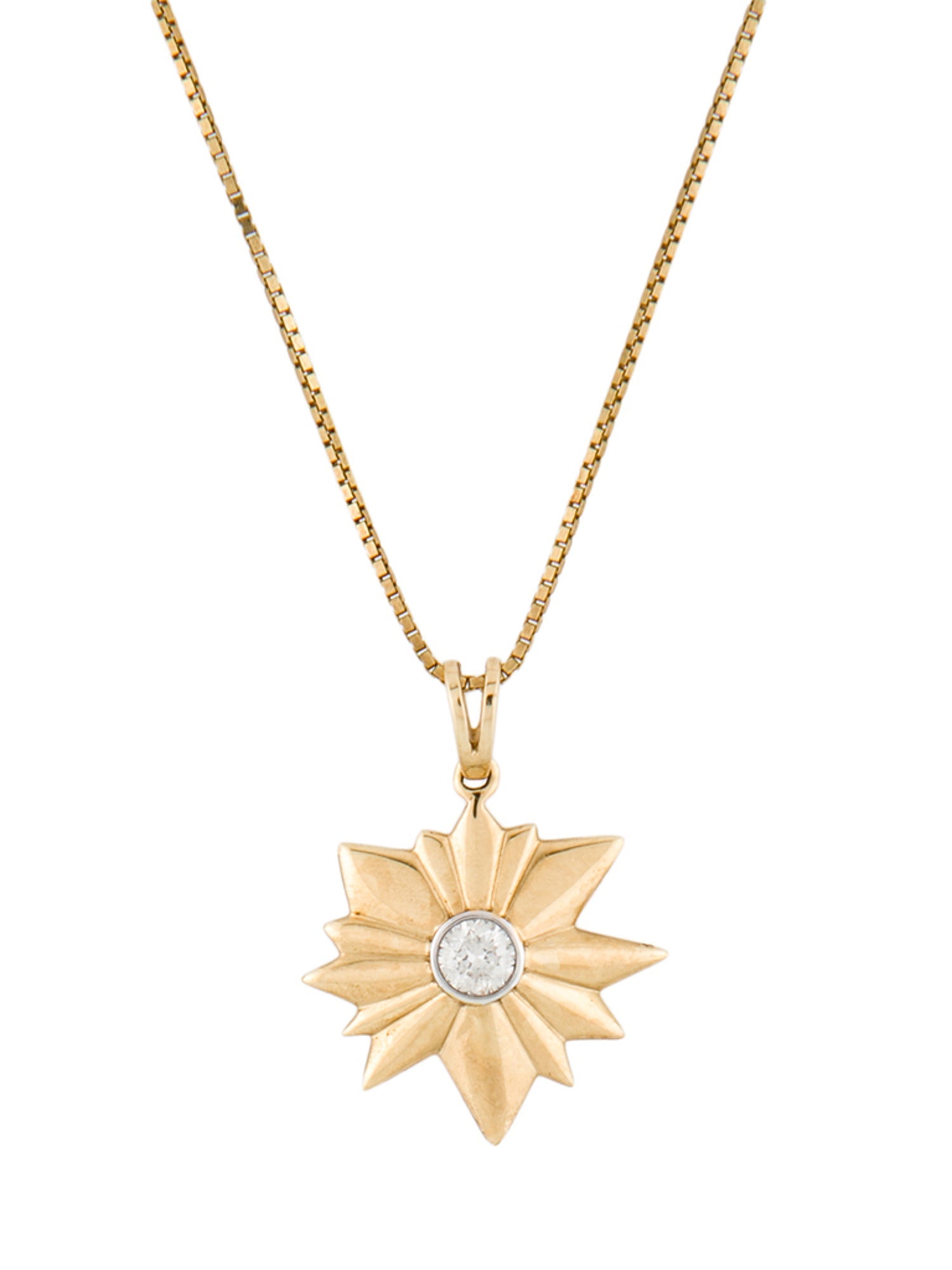 Necklace 14K Diamond Star Pendant